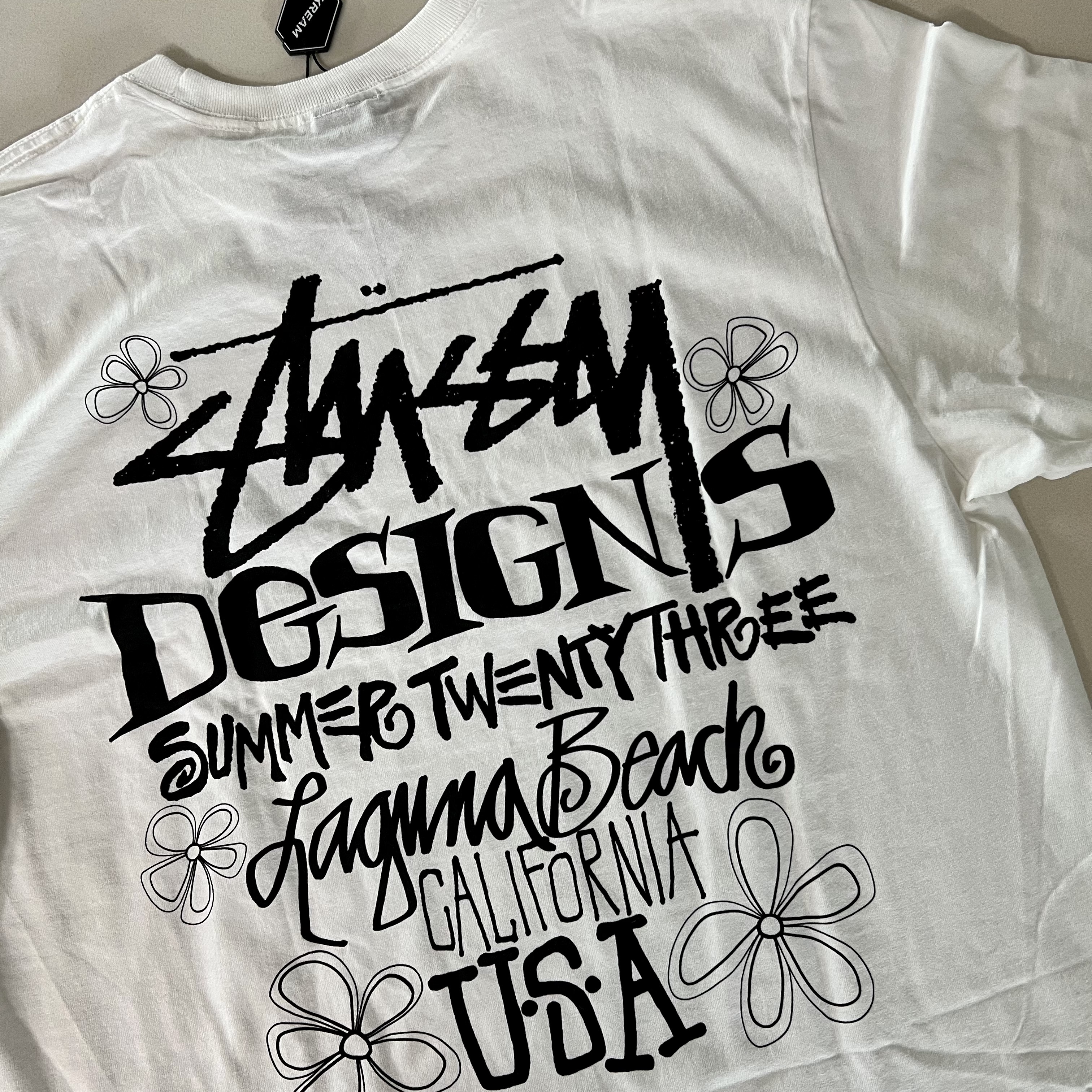 Stussy Summer LB T-Shirt White 착용 스타일 - 1