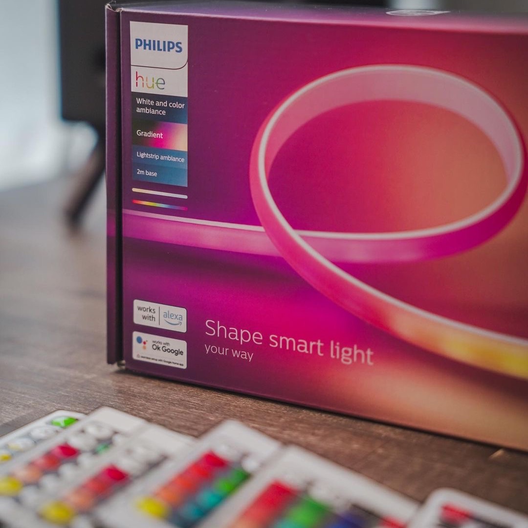 Philips Hue Gradient Lightstrip base 2M 착용 스타일