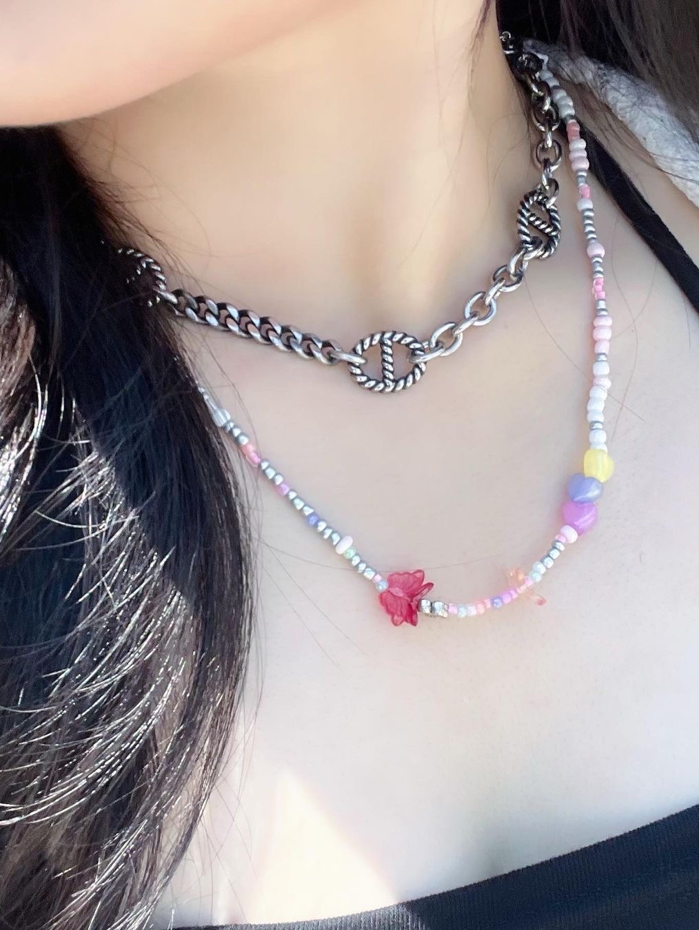 Sentiments No.319 Necklace Silver 착용 스타일 - 2