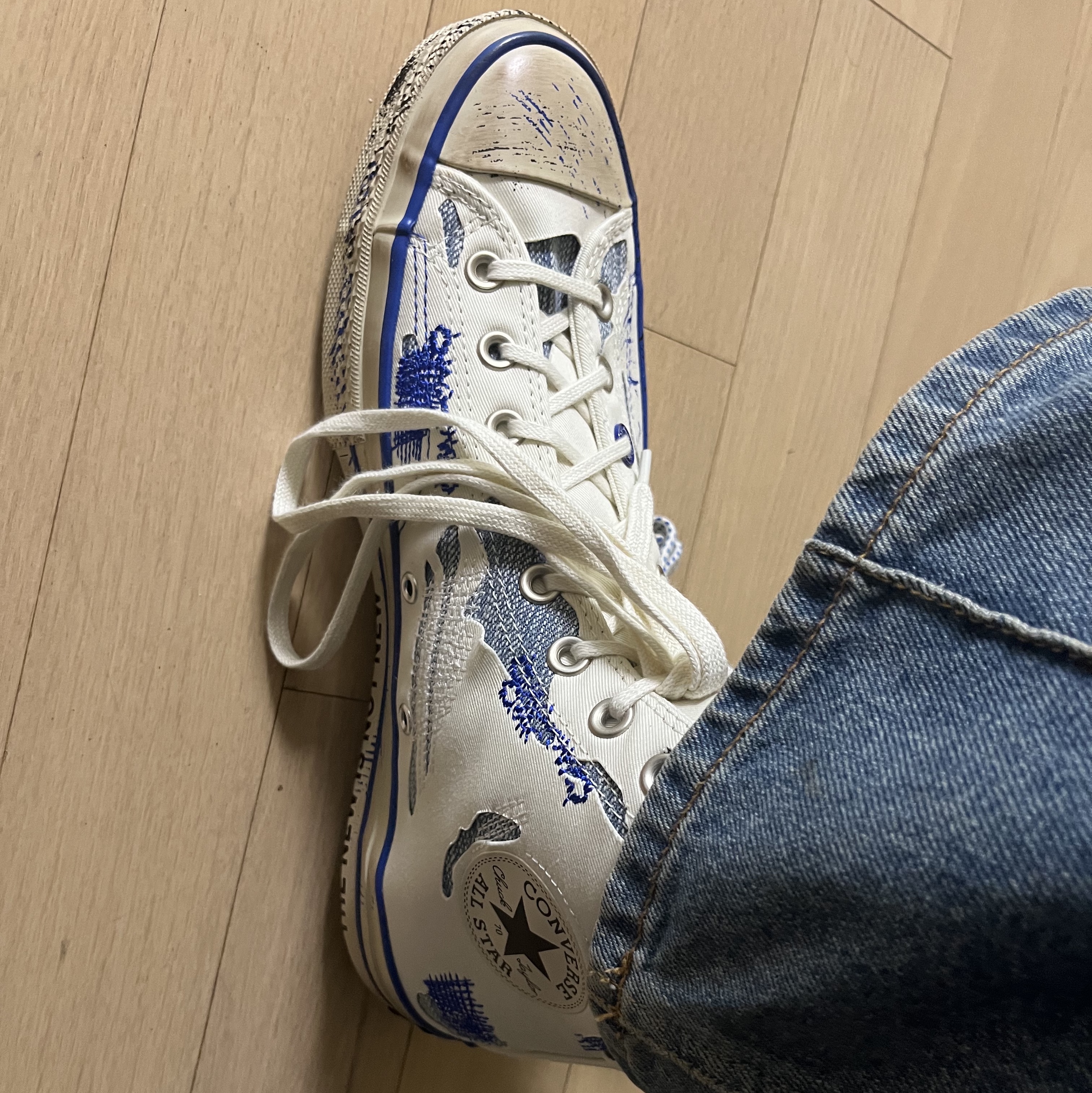 Converse x Ader Error Chuck 70 High White 착용 스타일