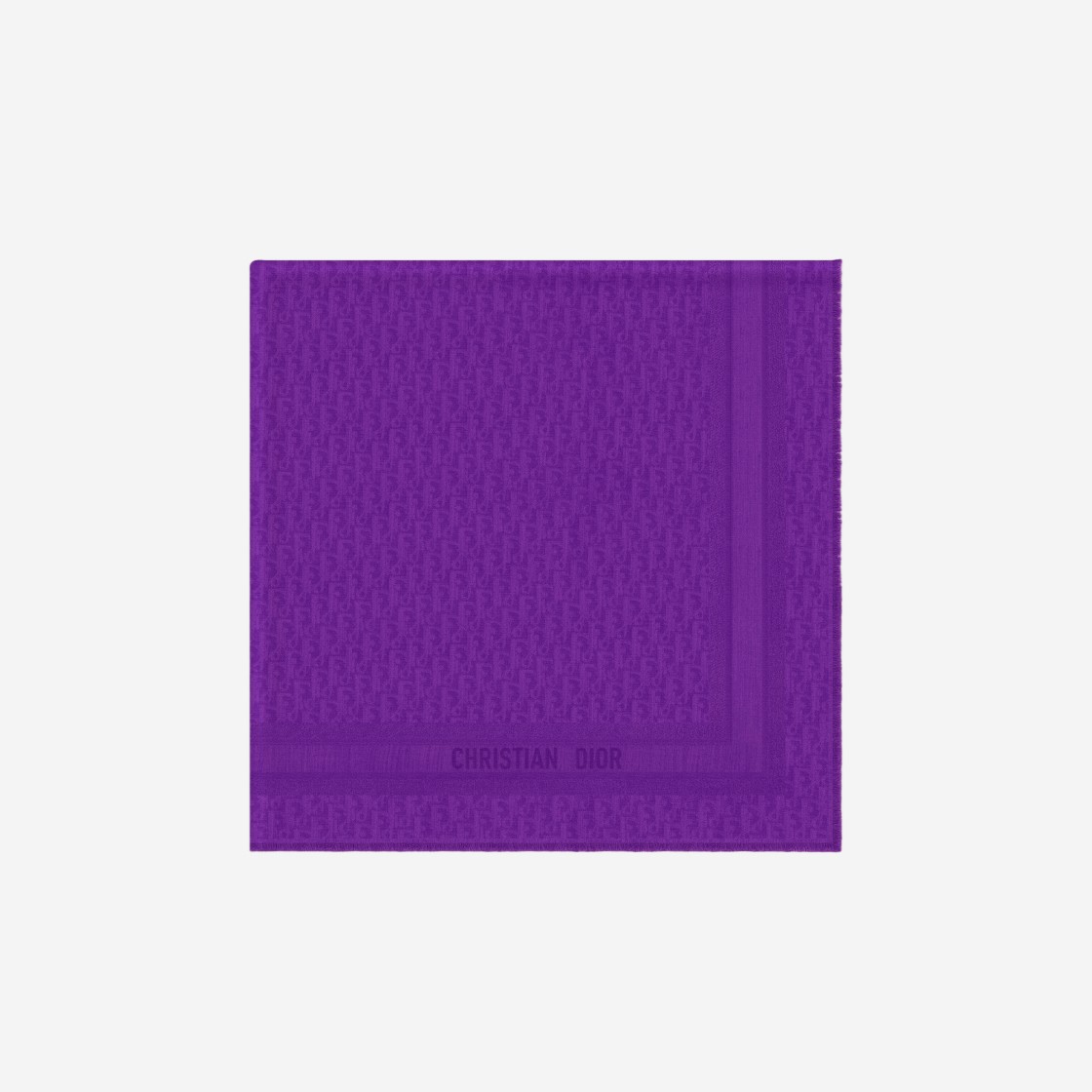 (W) Dior Oblique Shawl Wool Silk Cashmere Purple 상세 이미지 1