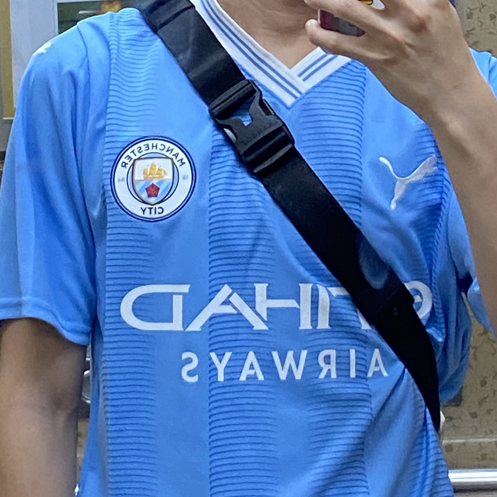 Puma Manchester City 2023/24 Home Jersey Team Light Blue (Non Marking Ver.) 착용 스타일