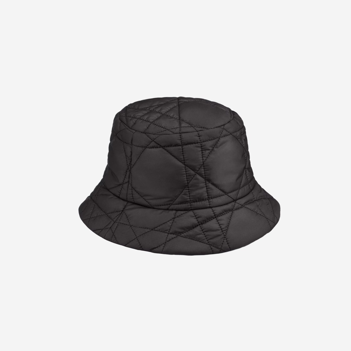 (W) Dior Teddy D Macrocannage Small Brim Bucket Hat Quilted Technical Taffeta Black 상세 이미지 1