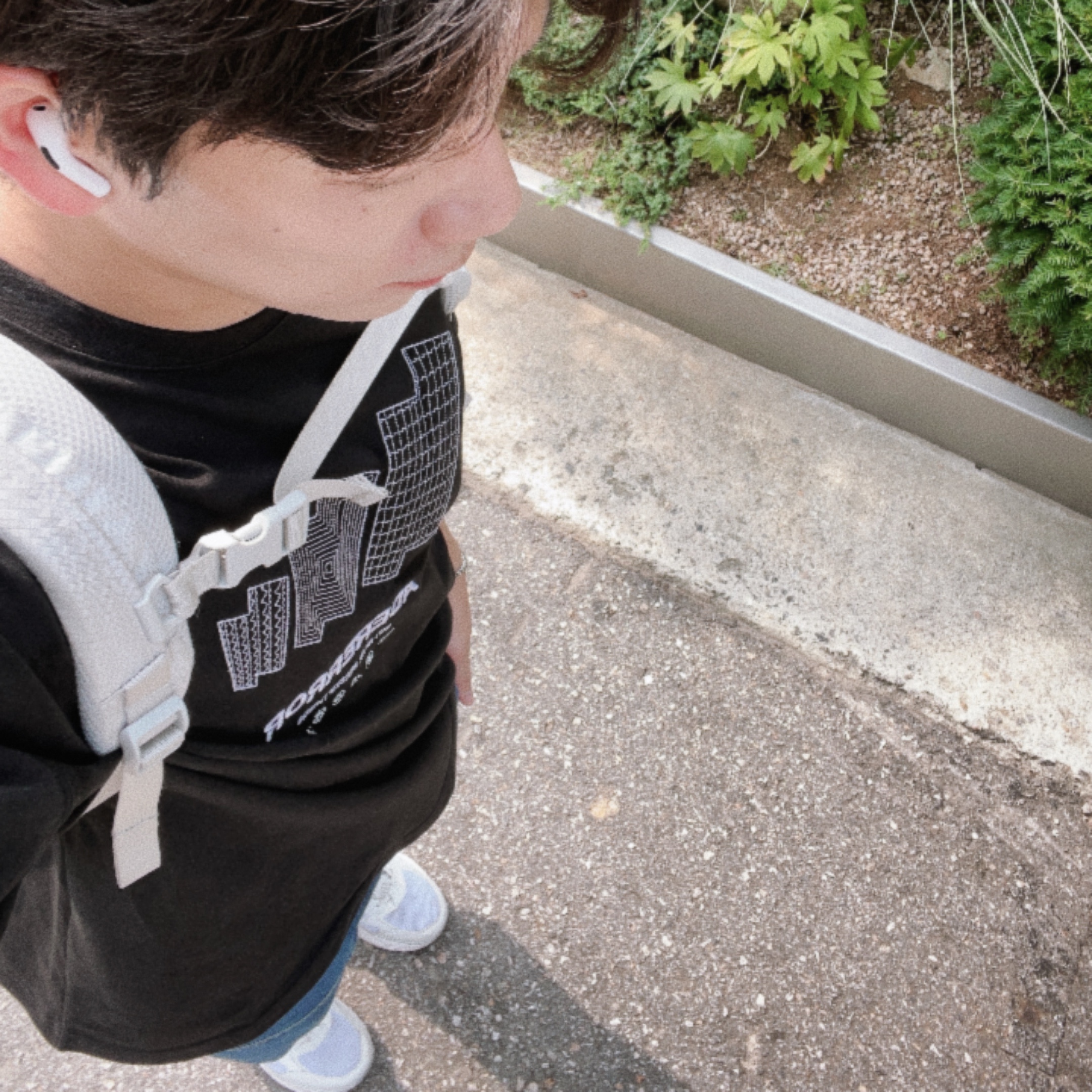 Ader Error Twinny Logo T-Shirt Noir, Hoka Clifton L Oxford Tan 착용 스타일