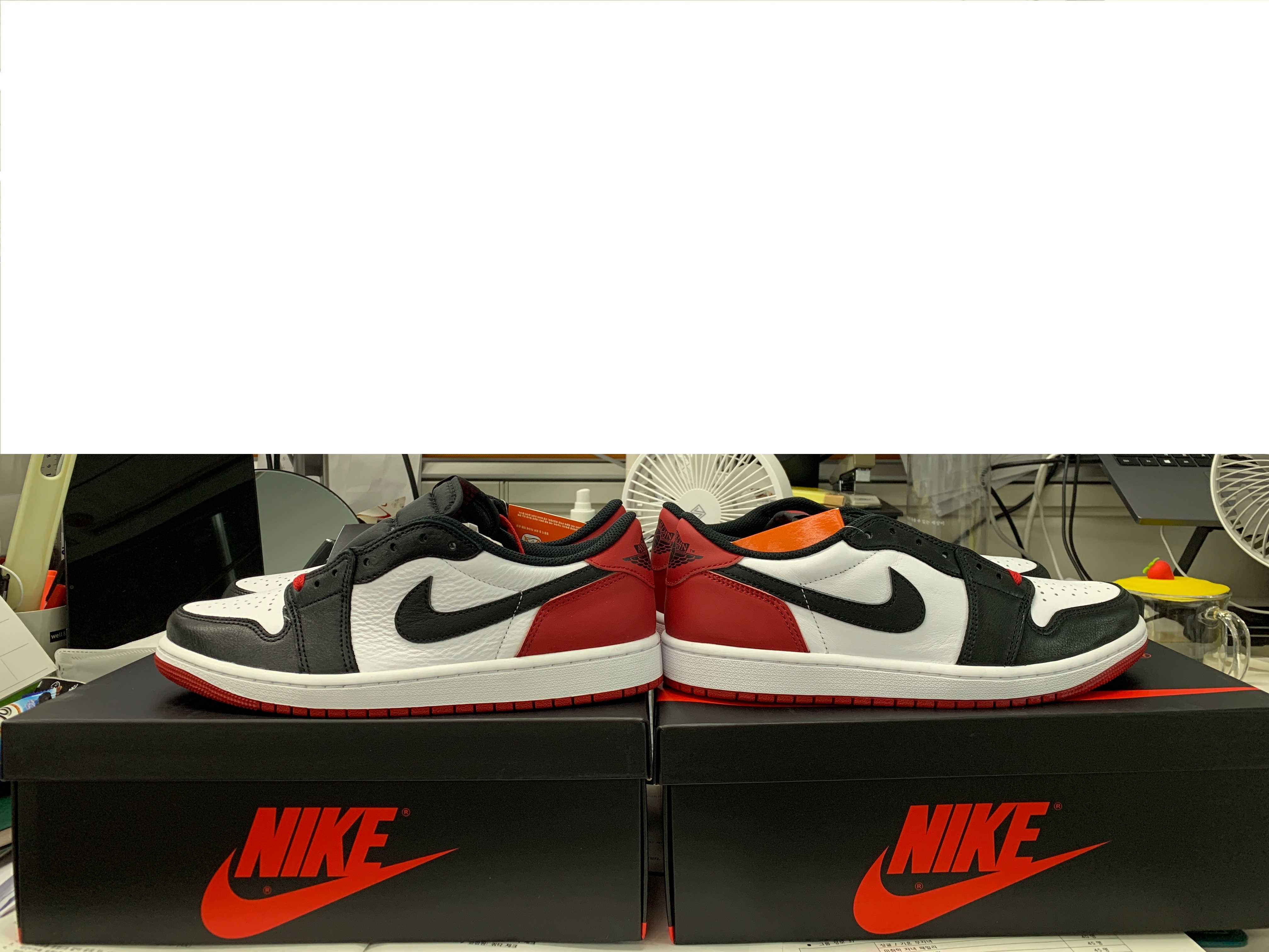 Jordan 1 Retro Low OG Black Toe 착용 스타일 - 1