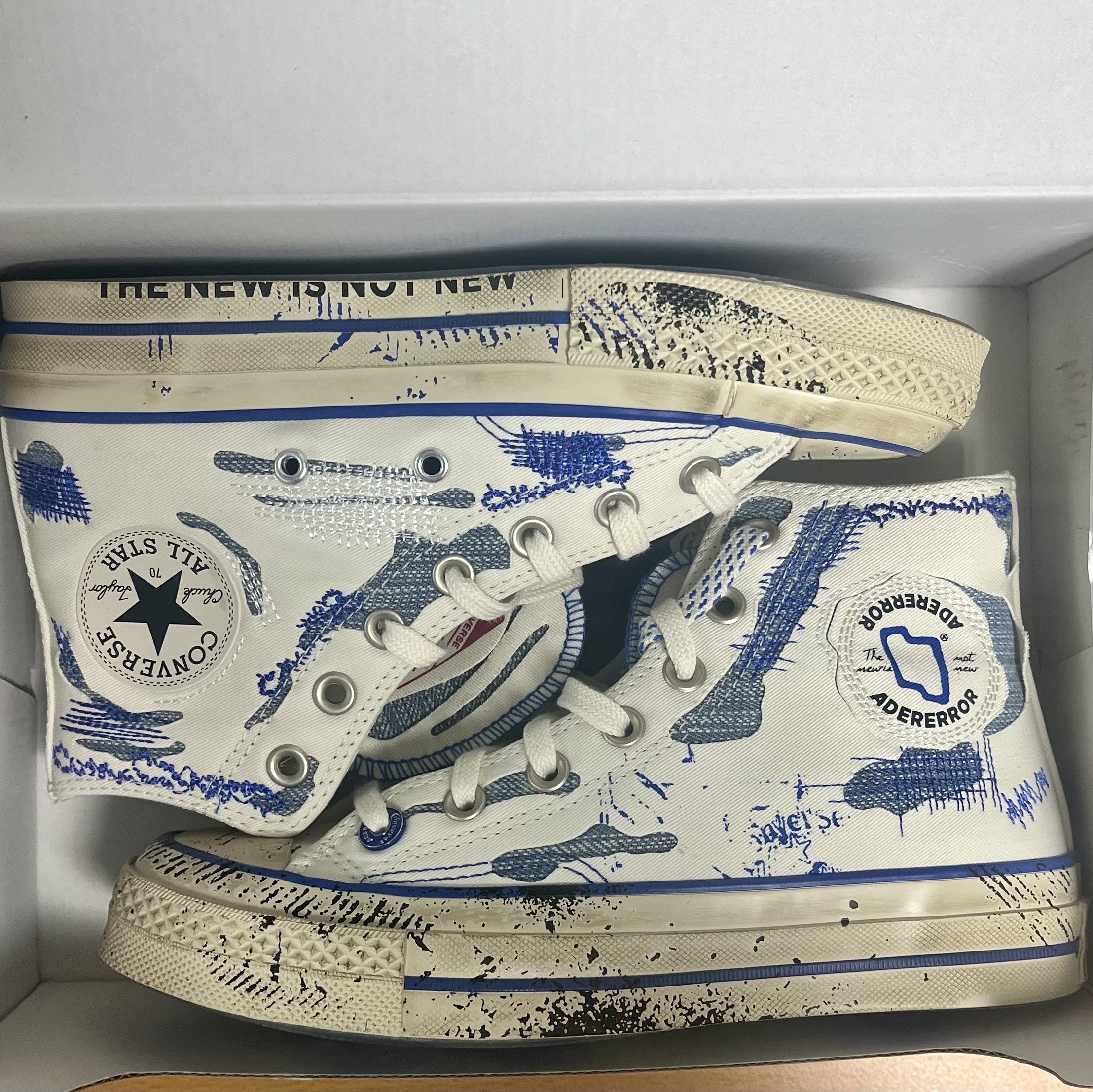 Converse x Ader Error Chuck 70 High White 착용 스타일