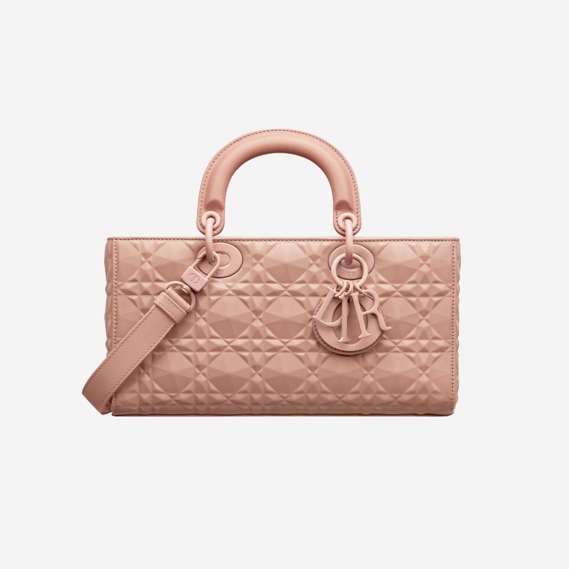 Dior Medium Lady D Joy Bag Cannage Calfskin Diamond Motif Rose Des Vents 상세 이미지 1