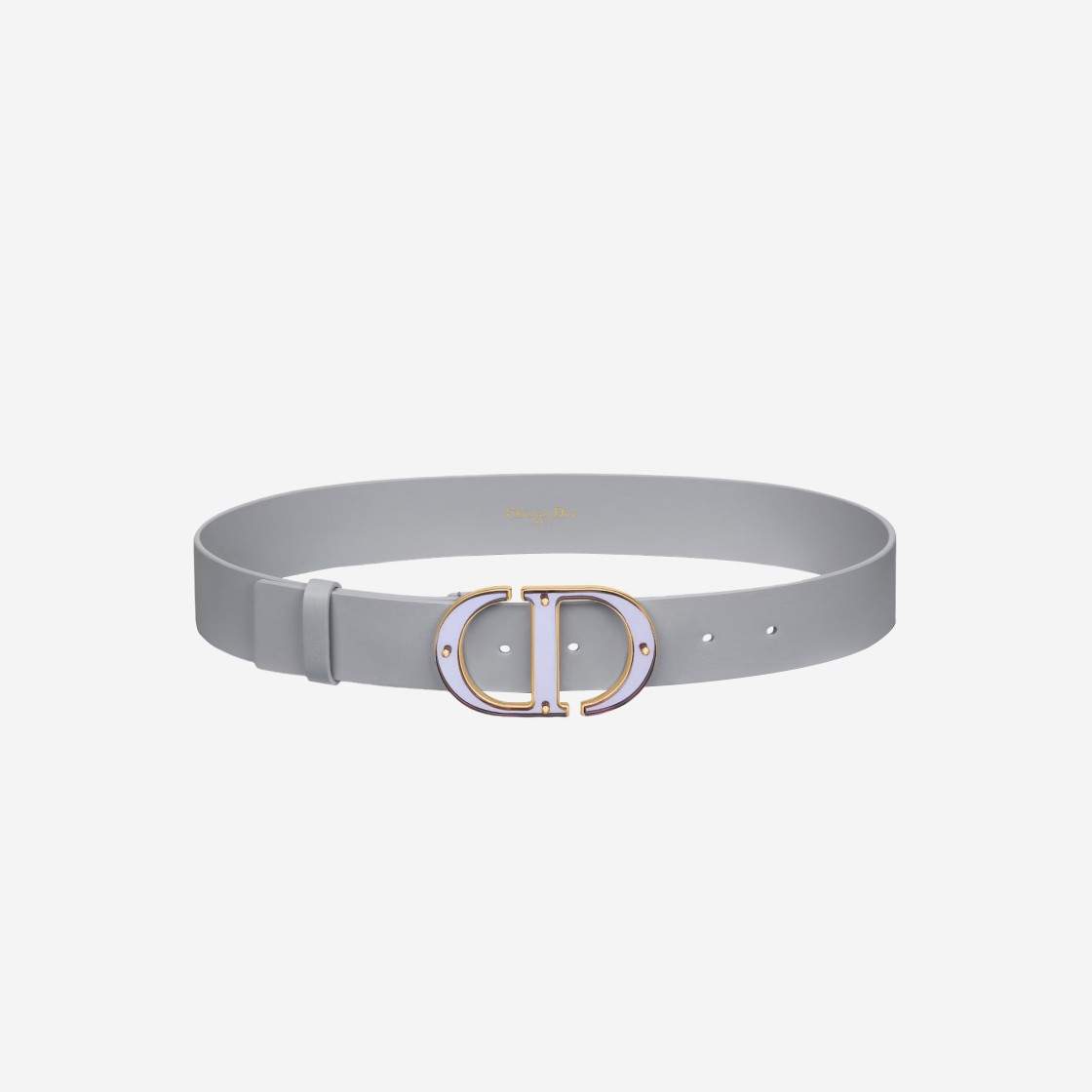 (W) Dior 30 Montaigne 35mm Smooth Calfskin Belt Ethereal Gray Transparent Resin 상세 이미지 1