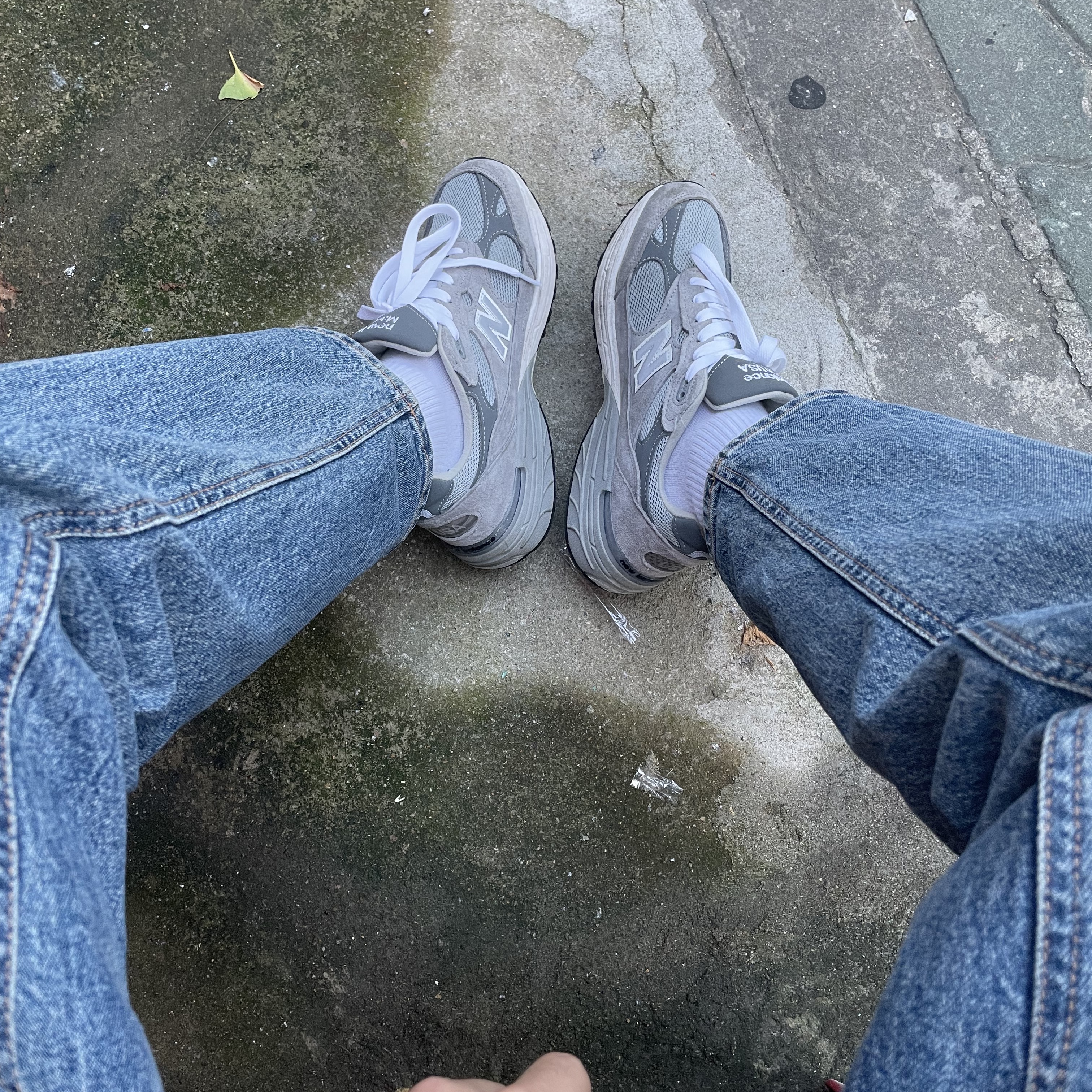New Balance 993 Made in USA Grey - D Standard 착용 스타일