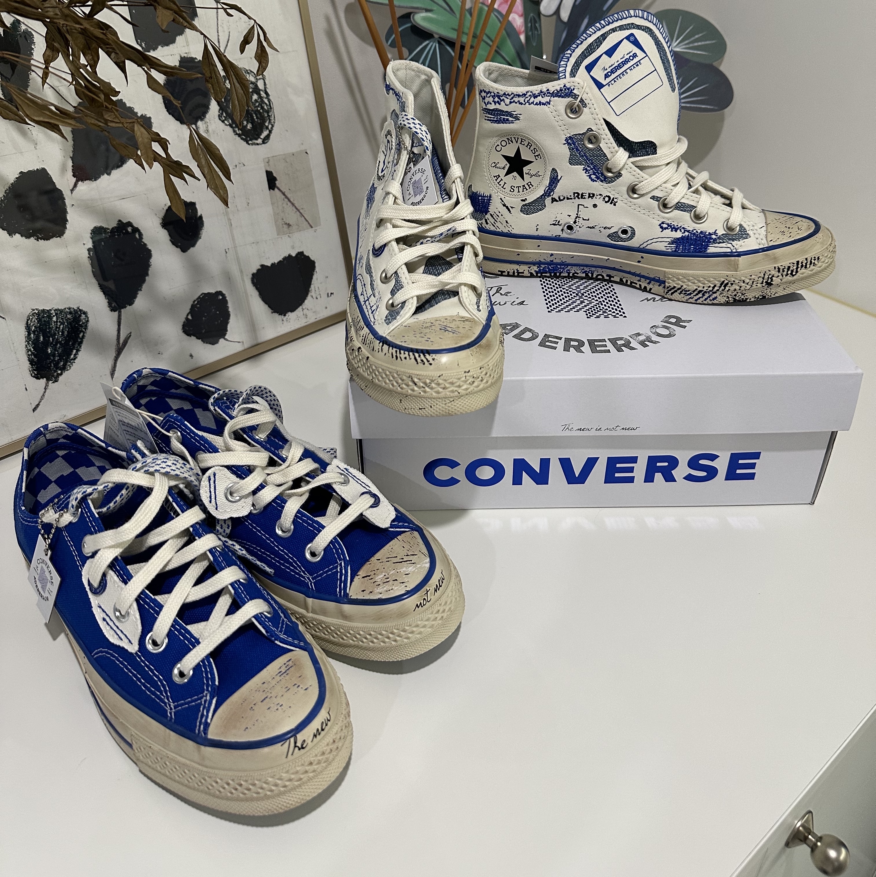 Converse x Ader Error Chuck 70 High White 착용 스타일