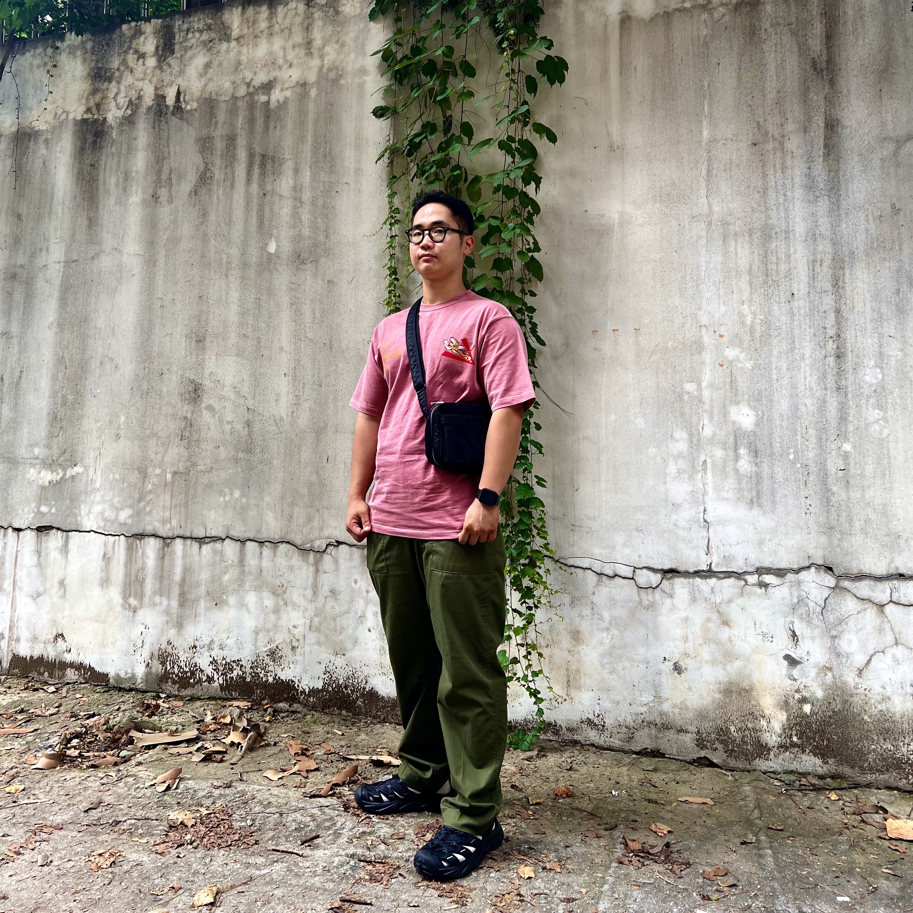 Hoka Hopara Black, Porter Tanker Shoulder Bag S Black 착용 스타일