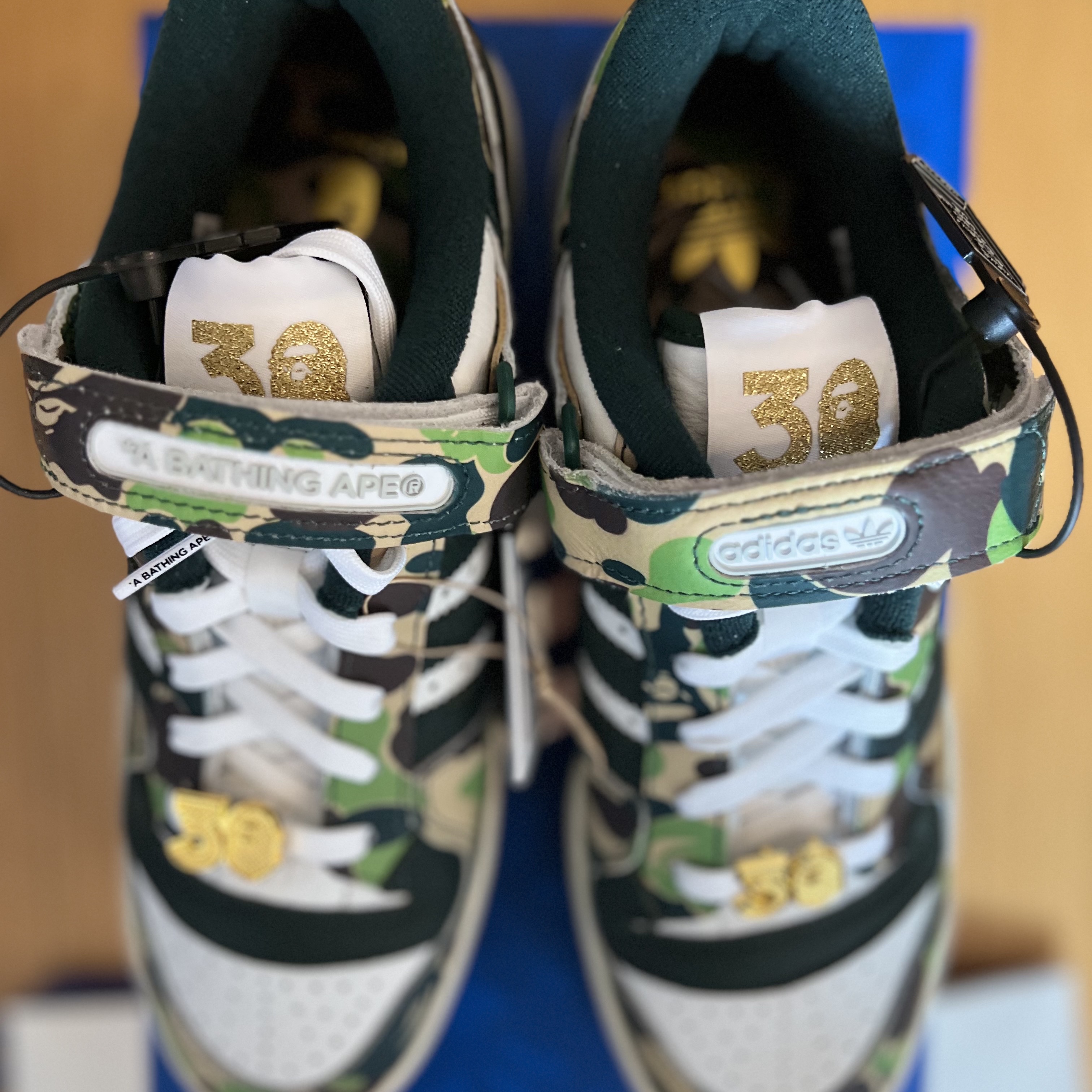 Adidas x BAPE Forum 84 Low Green Camo 착용 스타일 - 2
