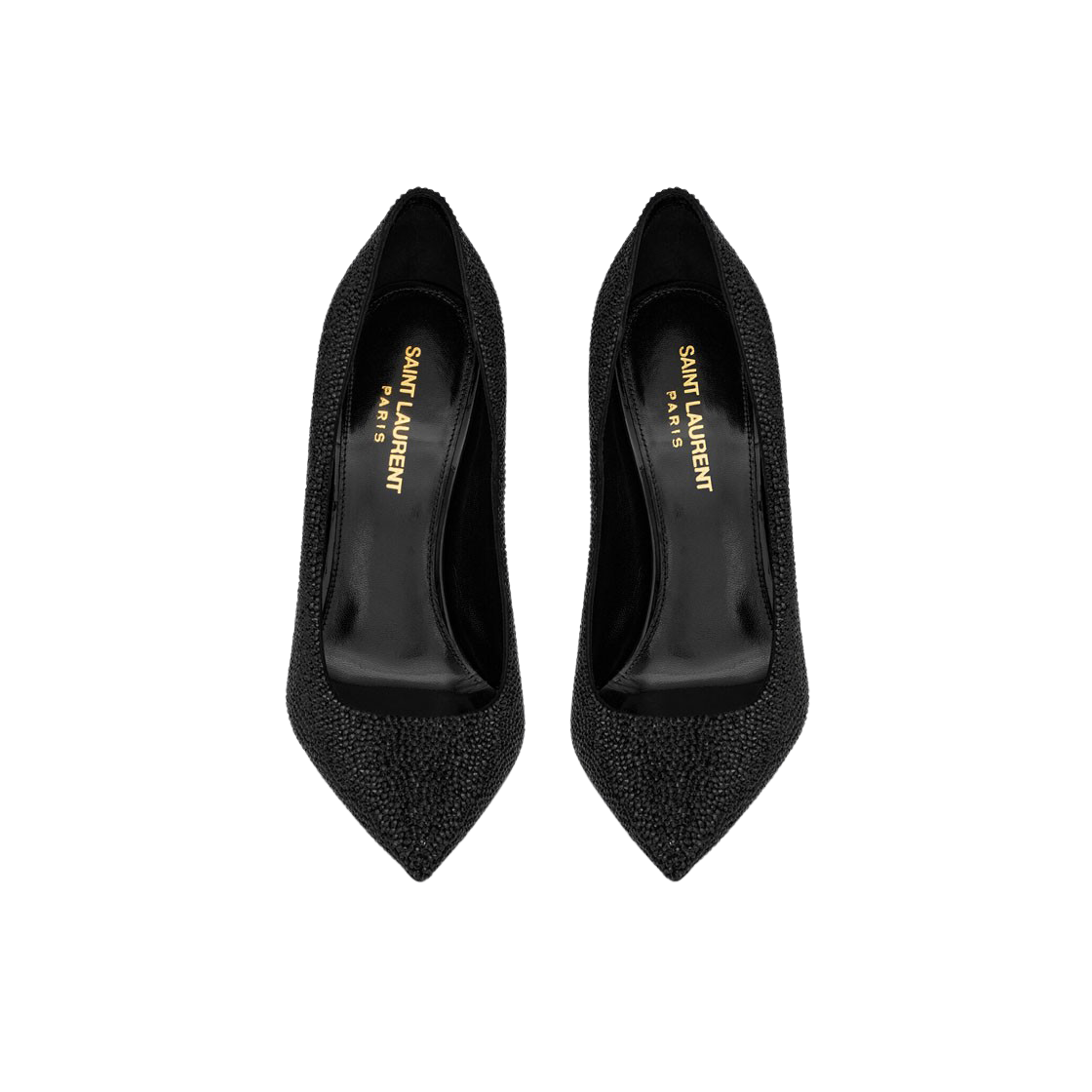 (W) 생로랑 오피움 펌프 스웨이드 앤 라인스톤 느와르((W) Saint Laurent Opyum Pumps in Suede And Rhinestones Noir) - 2