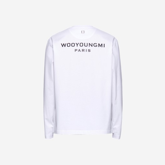 Wooyoungmi Cotton Back Logo Long Sleeve T-Shirt White - 23FW
