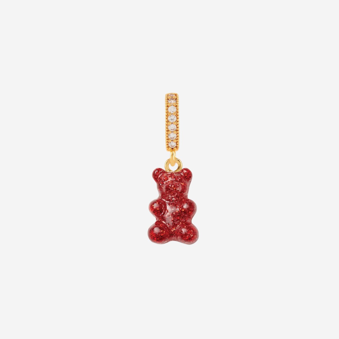 Crystal Haze Nostalgia Bear with Pave Connector Gold Red Velvet 상세 이미지 2