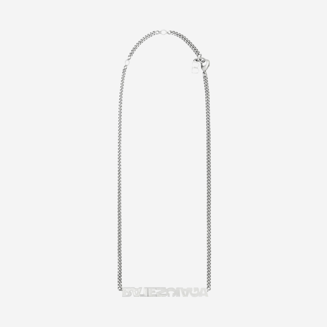 Balenciaga Typo Turn Necklace Silver 상세 이미지 1