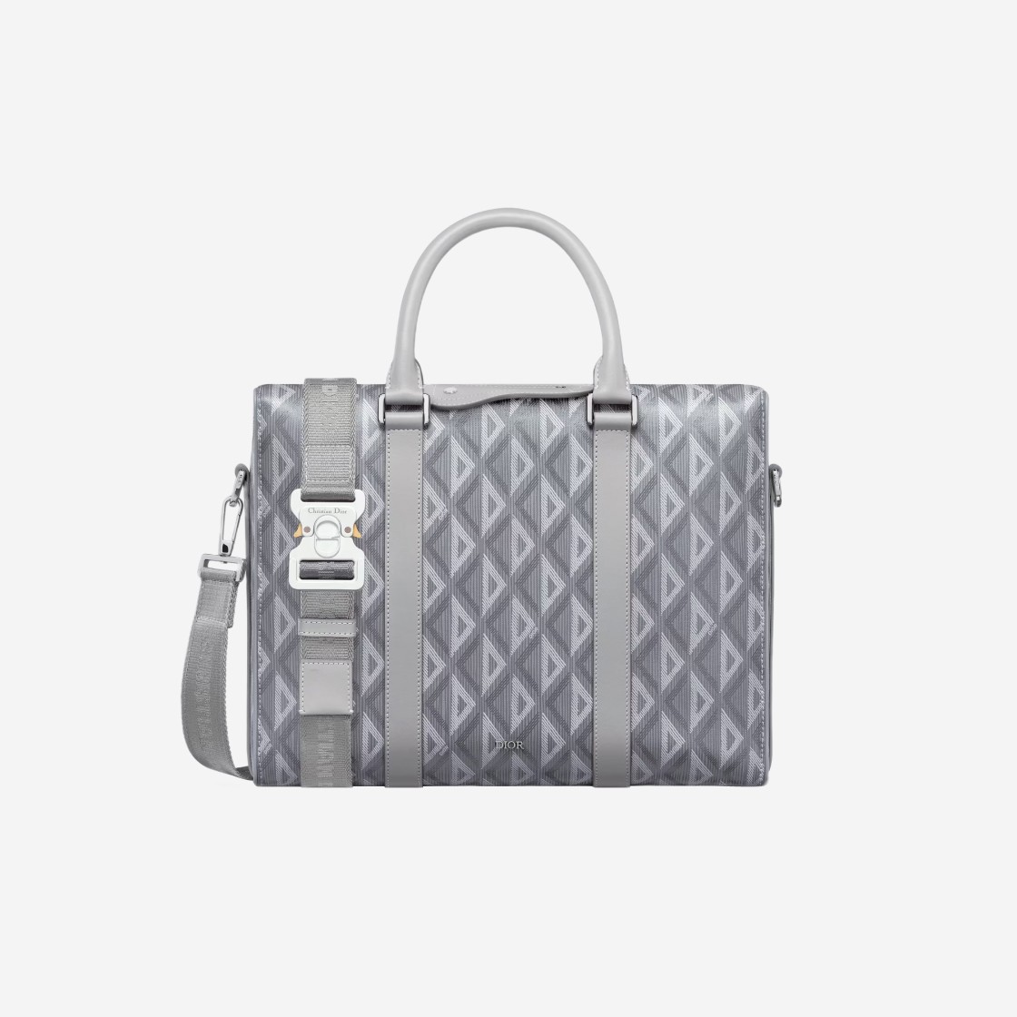 Dior Lingot Briefcase Dior Gray CD Diamond Canvas Smooth Calfskin 상세 이미지 1