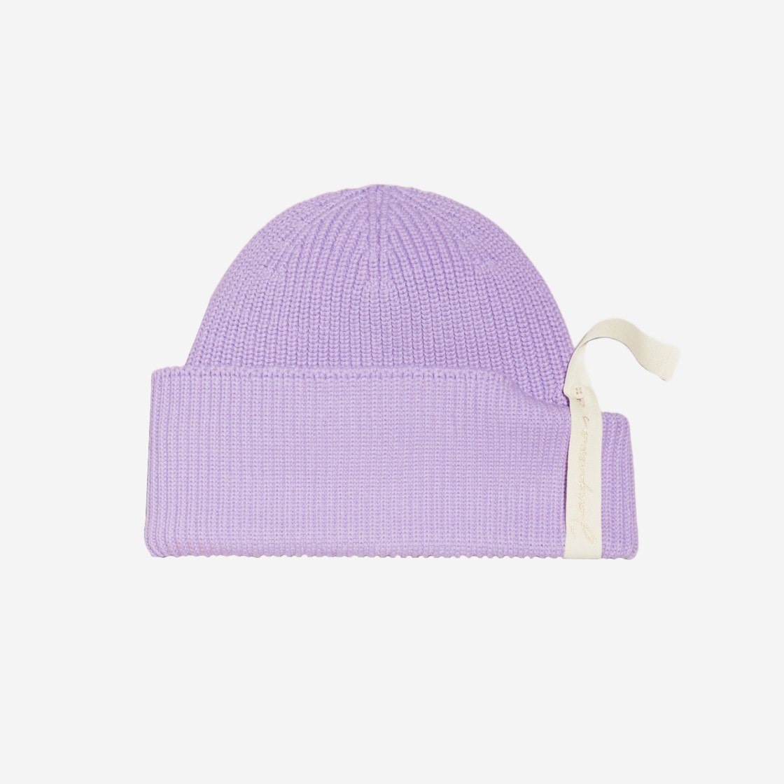 Jacquemus Le Bonnet Pipa Ribbed Beanie Lilac 상세 이미지 1