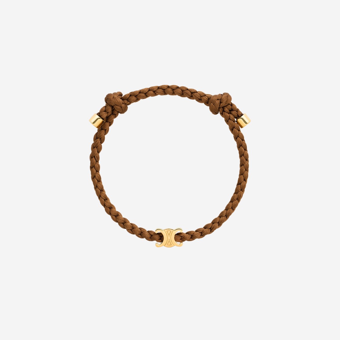 (W) Celine Triomphe Beach Bracelet in Brass with Gold Finish Silk Gold Tan 상세 이미지 1