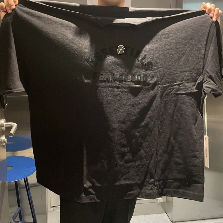 Essentials The Black Collection T-Shirt Black - 23SS 착용 스타일