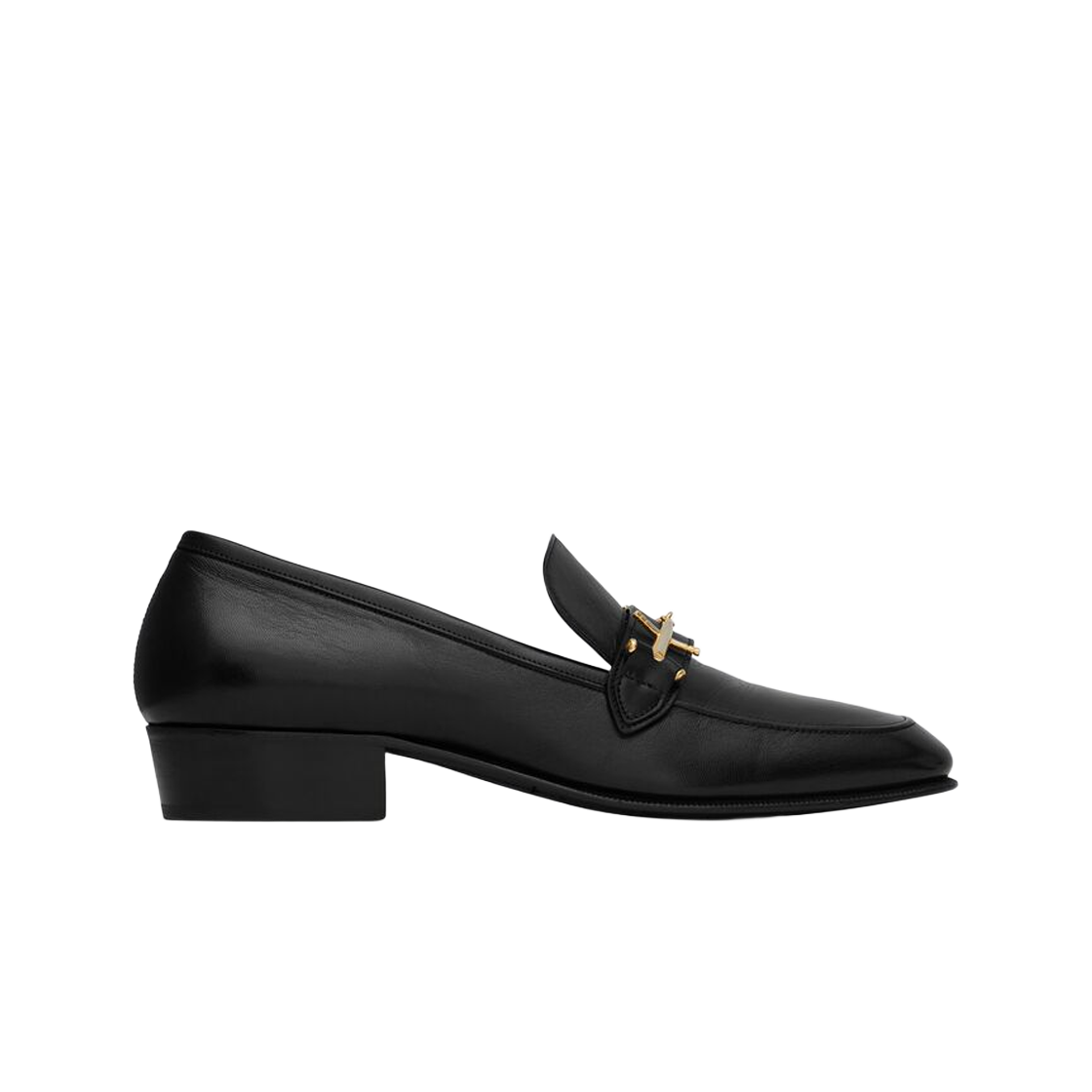 생로랑 솔페리노 페니 슬리퍼 스무스 레더 느와르(Saint Laurent Solferino Penny Slippers in Smooth Leather Noir) - 1
