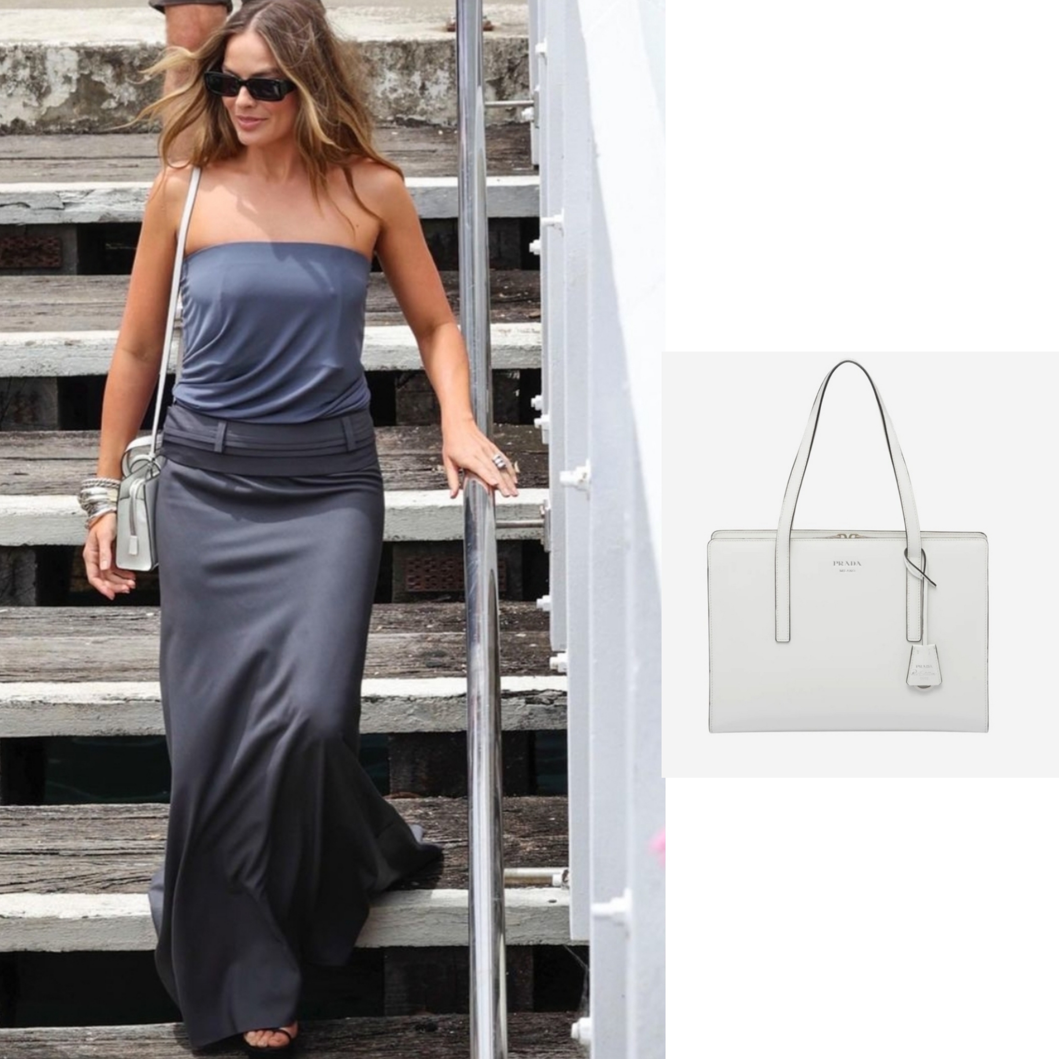 Prada Re-Edition 1995 Brushed Leather Medium Handbag White, Prada Re-Edition 1995 Brushed Leather Mini Handbag White 착용 스타일