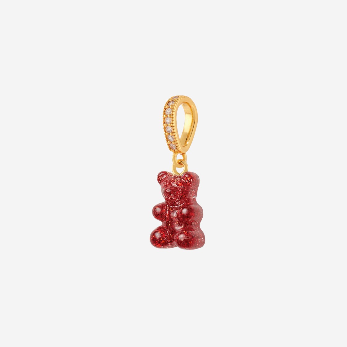 Crystal Haze Nostalgia Bear with Pave Connector Gold Red Velvet 상세 이미지 1