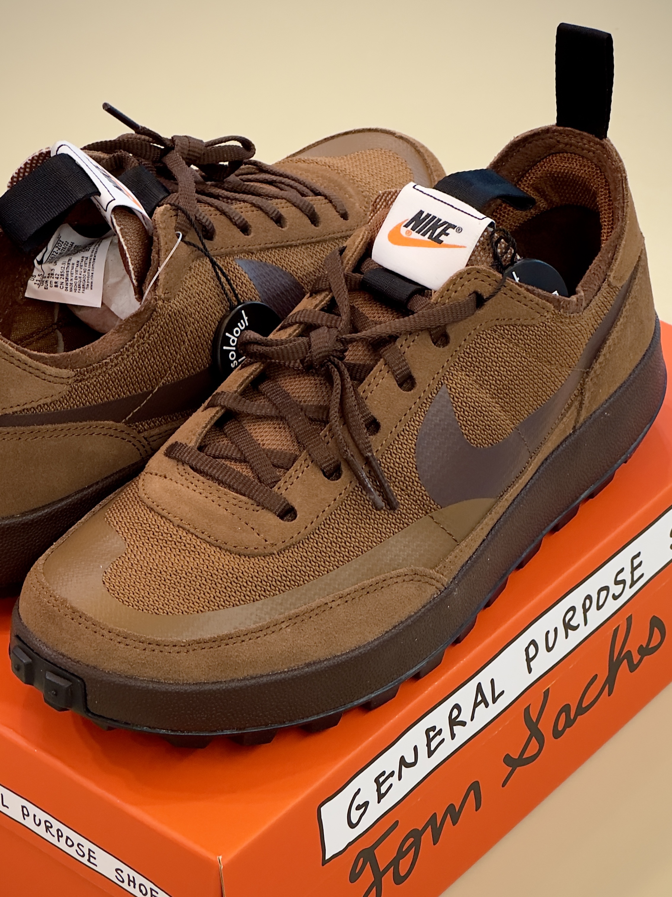 Nike x Tom Sachs General Purpose Shoe Brown 착용 스타일 - 1