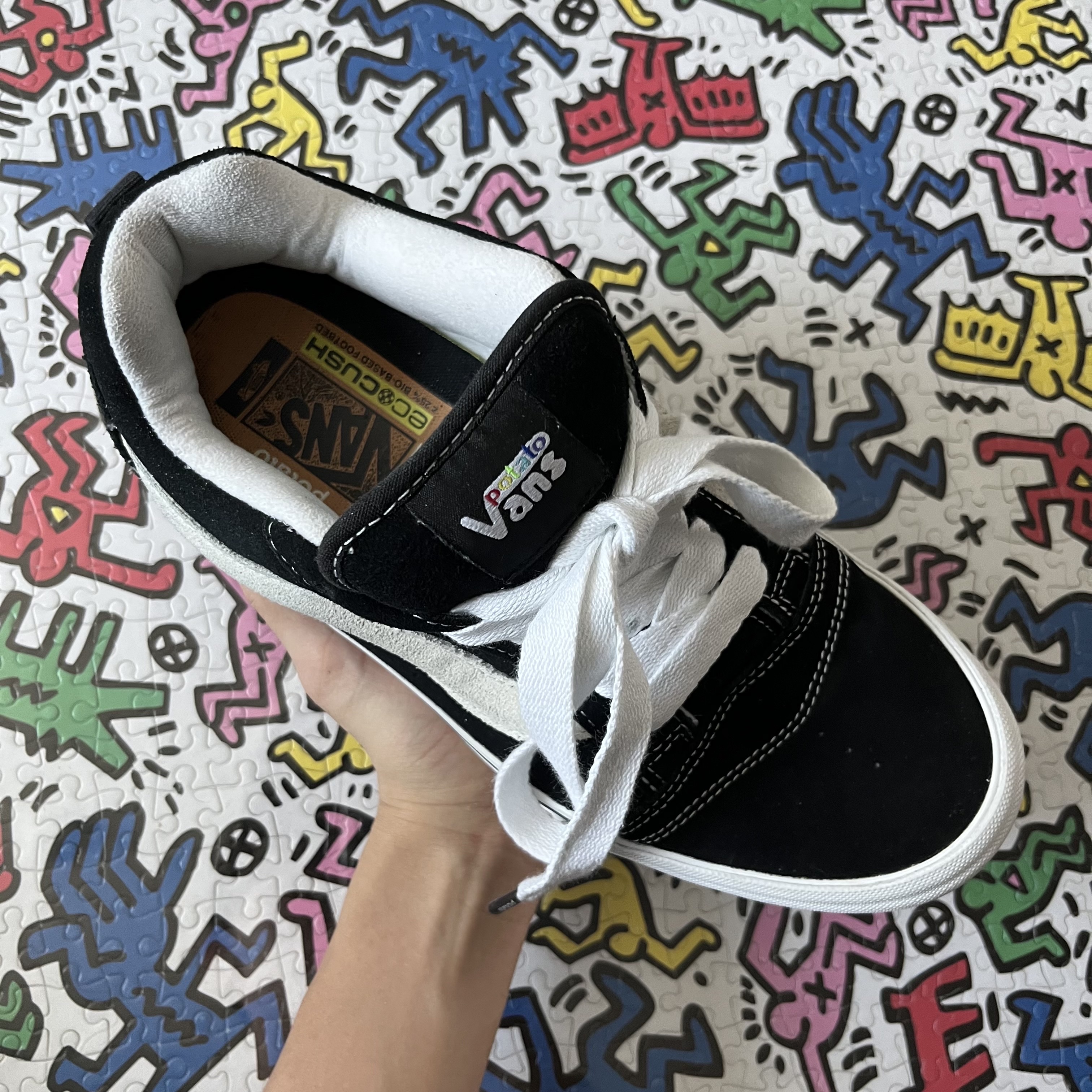 Vans Vault x Imran Potato Knu-Skool VR3 LX Black White 착용 스타일 - 1