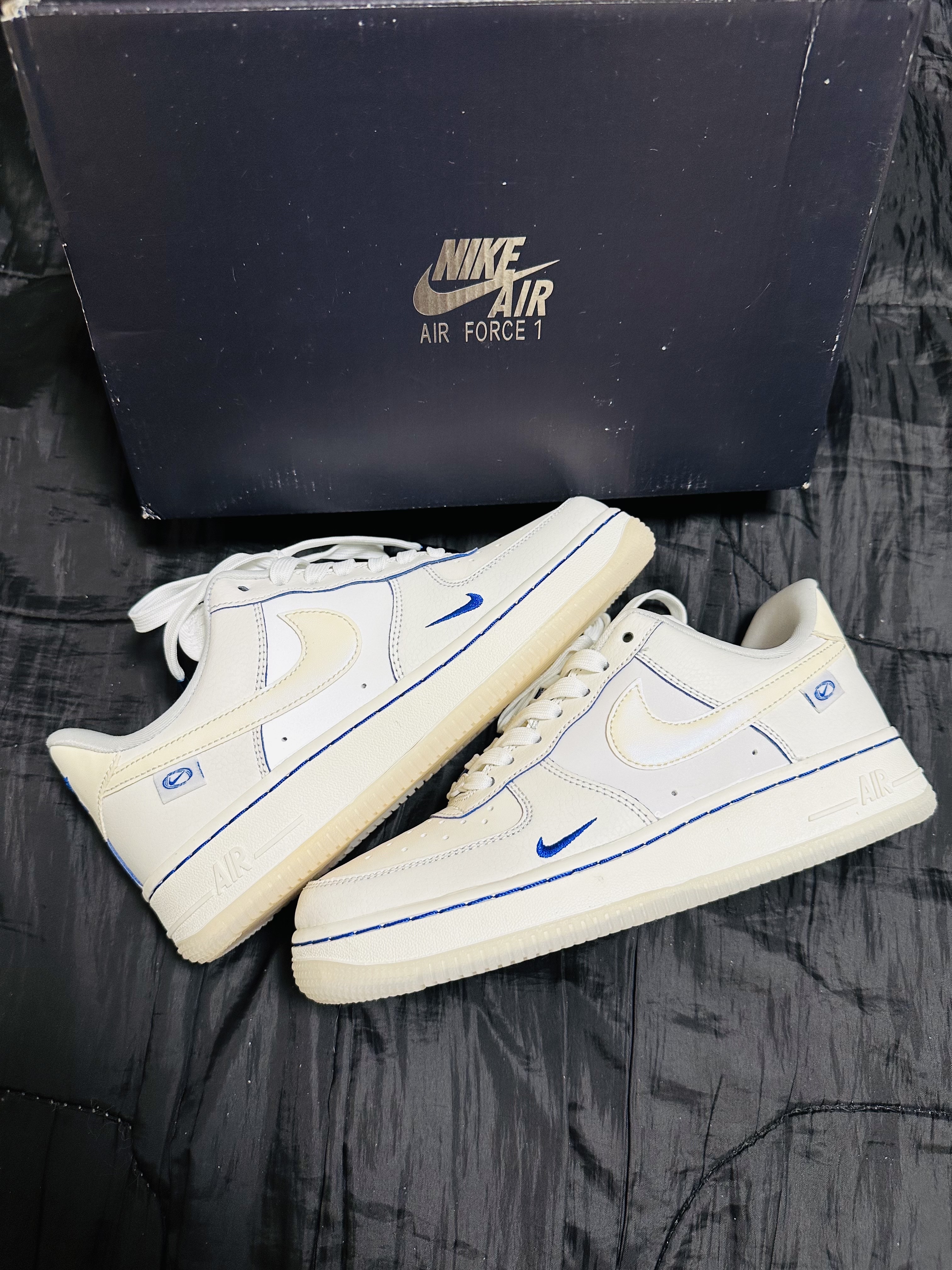 (W) Nike Air Force 1 '07 LX Game Royal Sail 착용 스타일 - 1