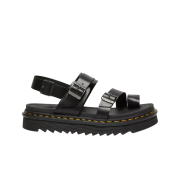 (W) Dr. Martens Fynn Brando Leather Strap Sandals Black