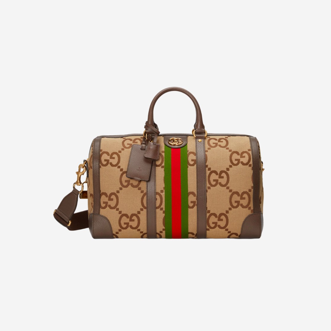 Gucci Jumbo GG Small Duffle Bag Camel Ebony GG Canvas 상세 이미지 1