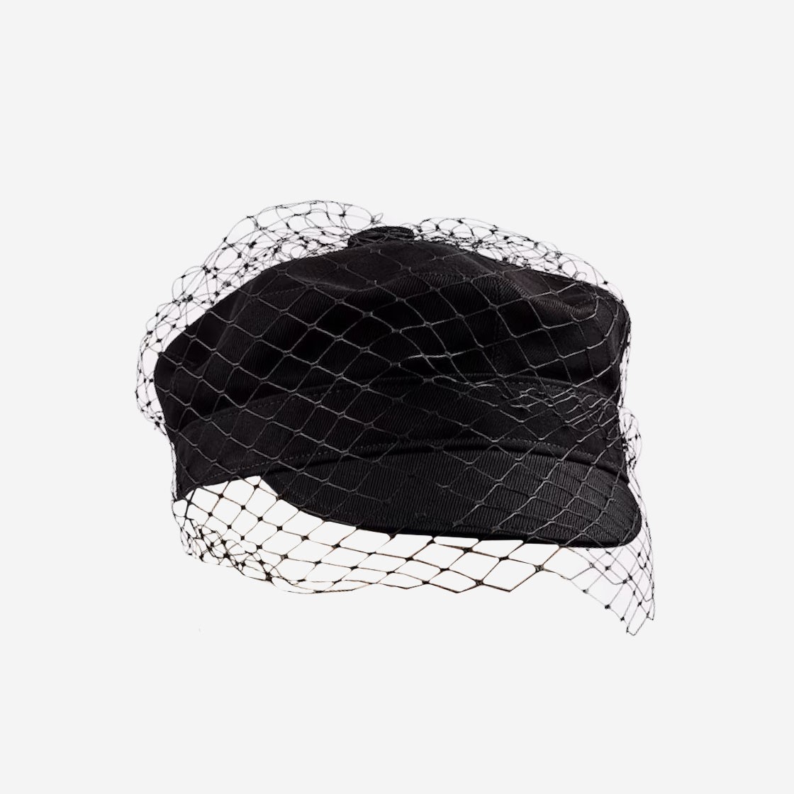 (W) Dior Arty Cap Veil Black Cotton 상세 이미지 1