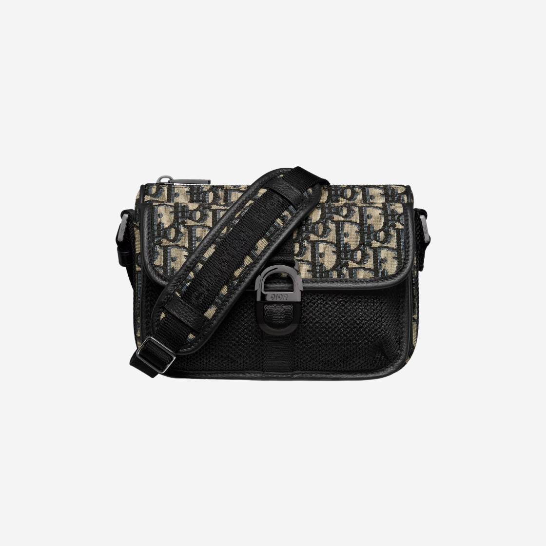 Dior Mini Dior Aqua Bag Strap Beige Black Dior Oblique Jacquard 상세 이미지 1