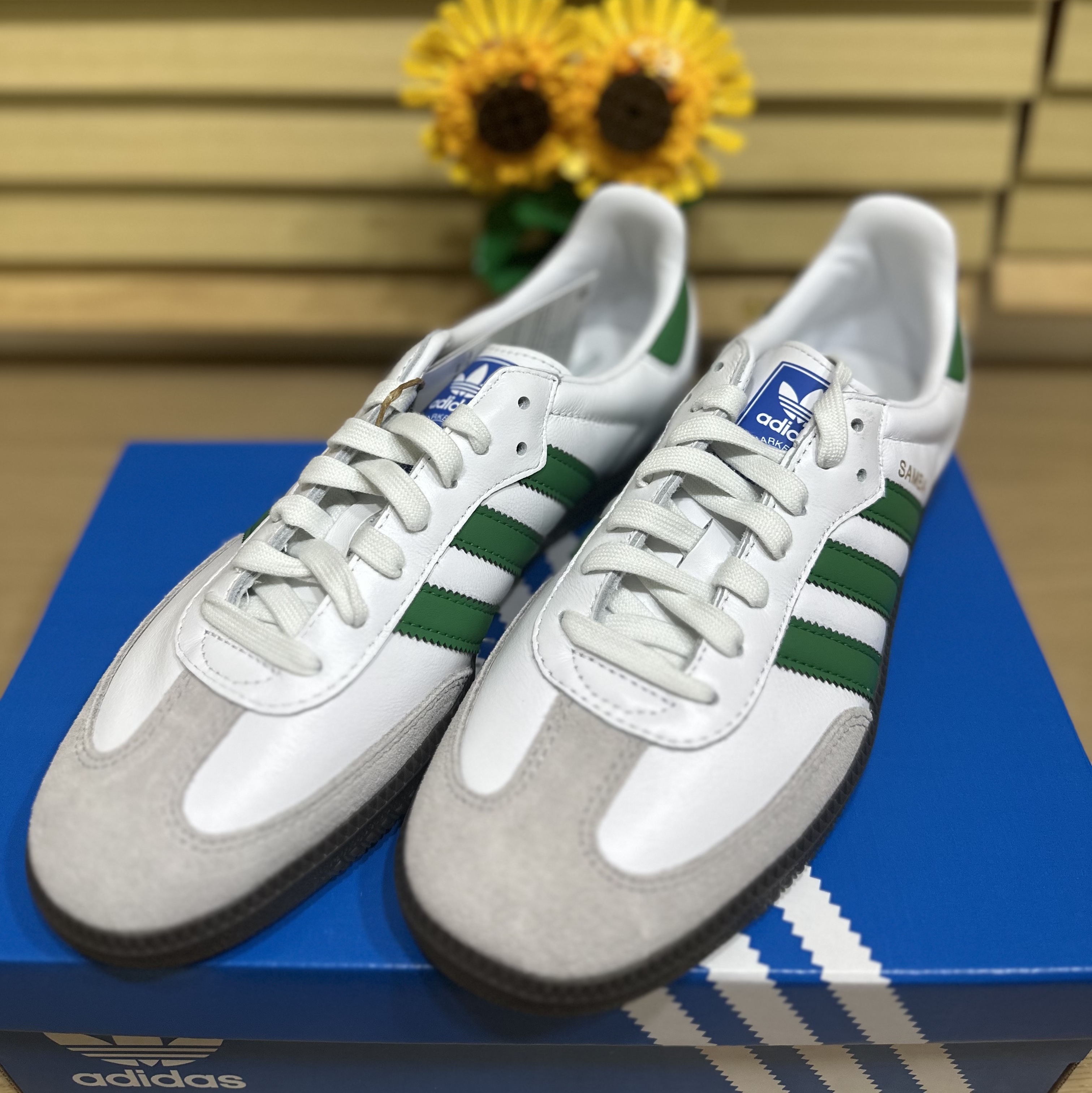 Adidas Samba OG White Green 착용 스타일