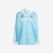 (W) Adidas Football Long Sleeve T-Shirt Light Aqua - KR Sizing