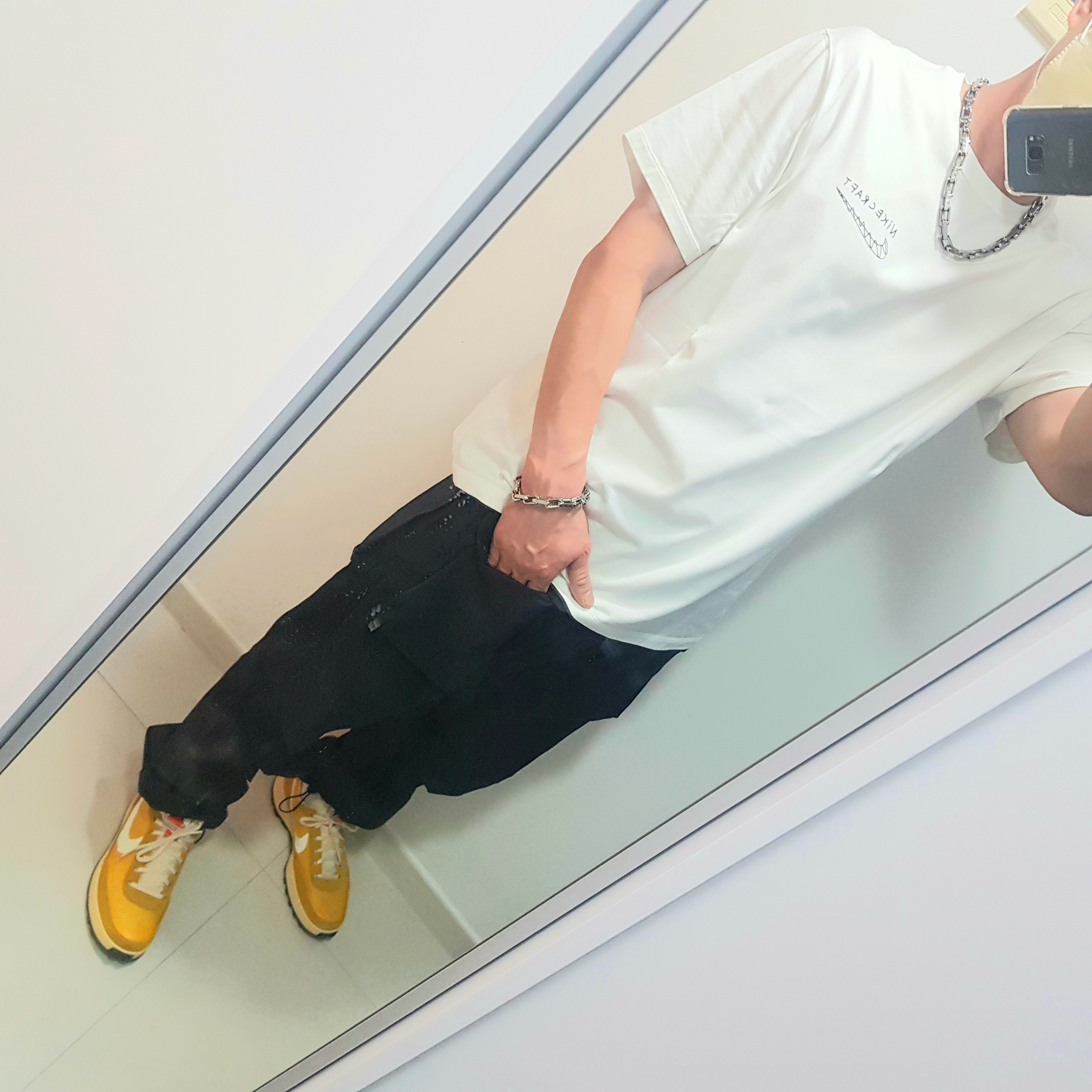 Nike x Tom Sachs General Purpose Shoe Archive, Nike x Tom Sachs Nikecraft Studio T-Shirt White 착용 스타일 - 2