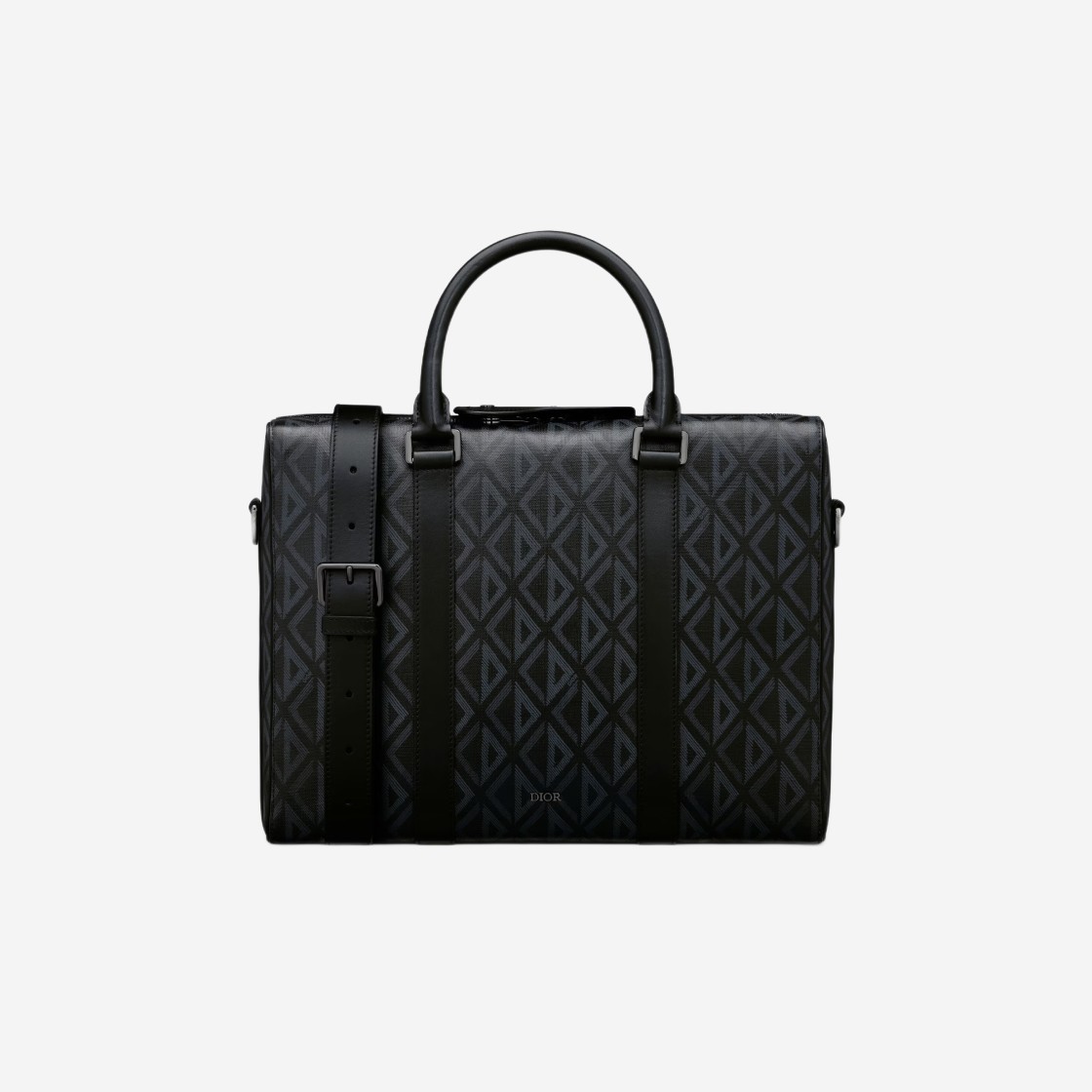 Dior Lingot Briefcase Black CD Diamond Canvas Smooth Calfskin 상세 이미지 1