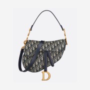 Dior Saddle Bag Strap Blue Dior Oblique Jacquard