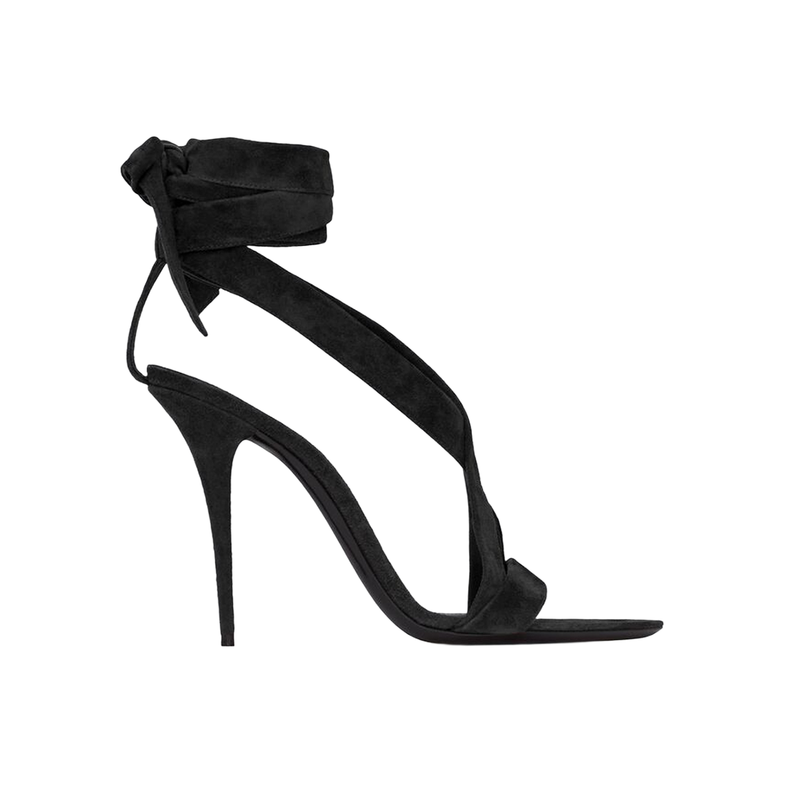 (W) 생로랑 데바 샌들 스웨이드 블랙((W) Saint Laurent Deva Sandals in Suede Black) - 1