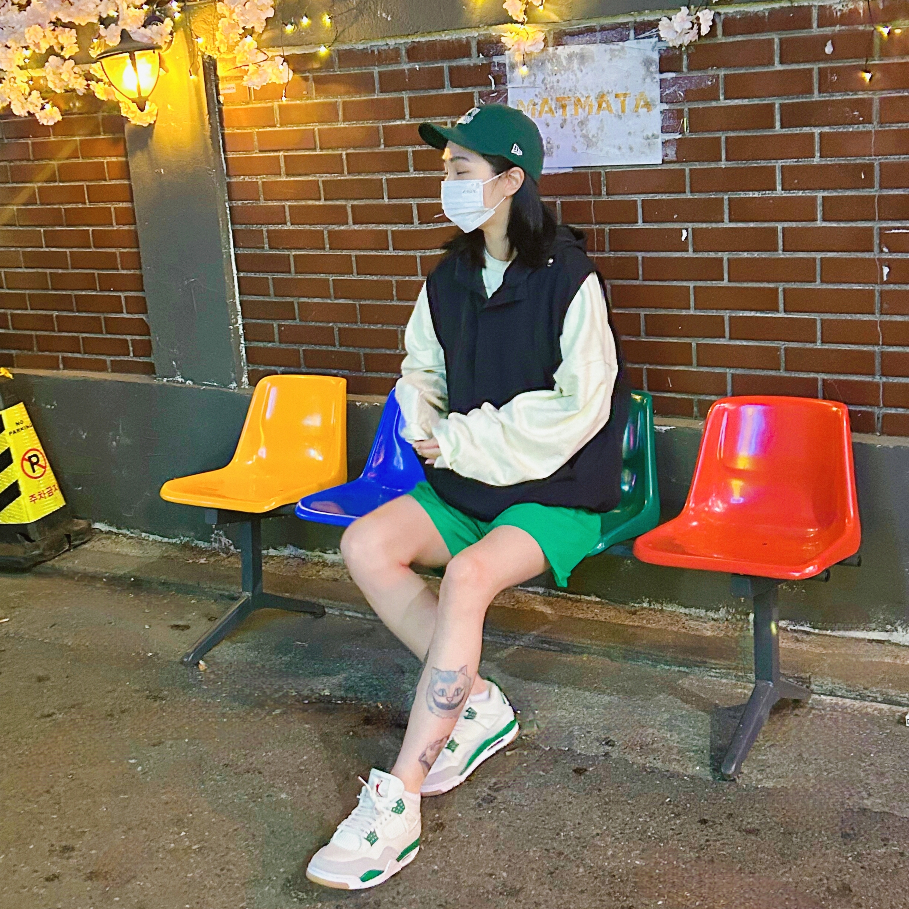 Jordan 4 x Nike SB Retro SP Pine Green 착용 스타일