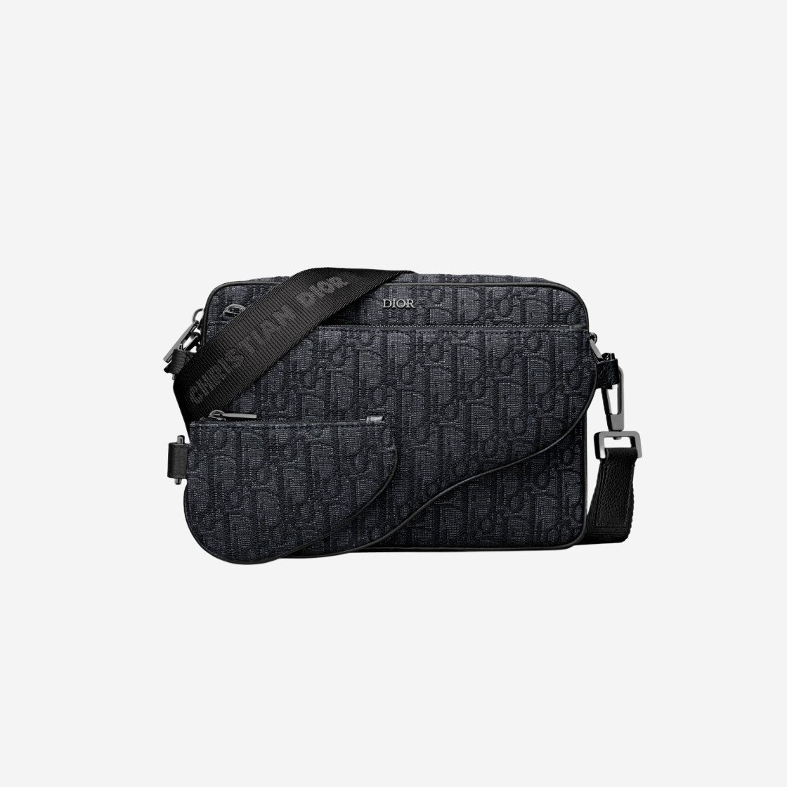 Dior Saddle Triple Pouch Black Dior Oblique Jacquard 상세 이미지 1