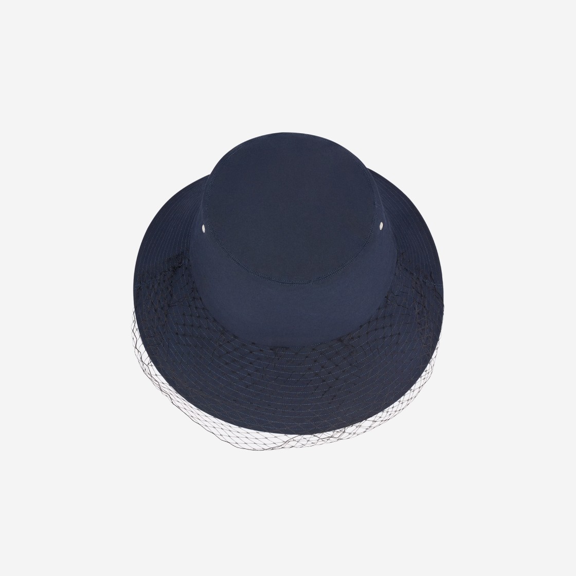 (W) Dior Teddy D Large Brim Bucket Hat Veil Blue Cotton Blend 상세 이미지 1