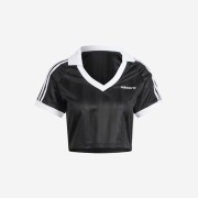 (W) Adidas Football Crop Top Black - KR Sizing
