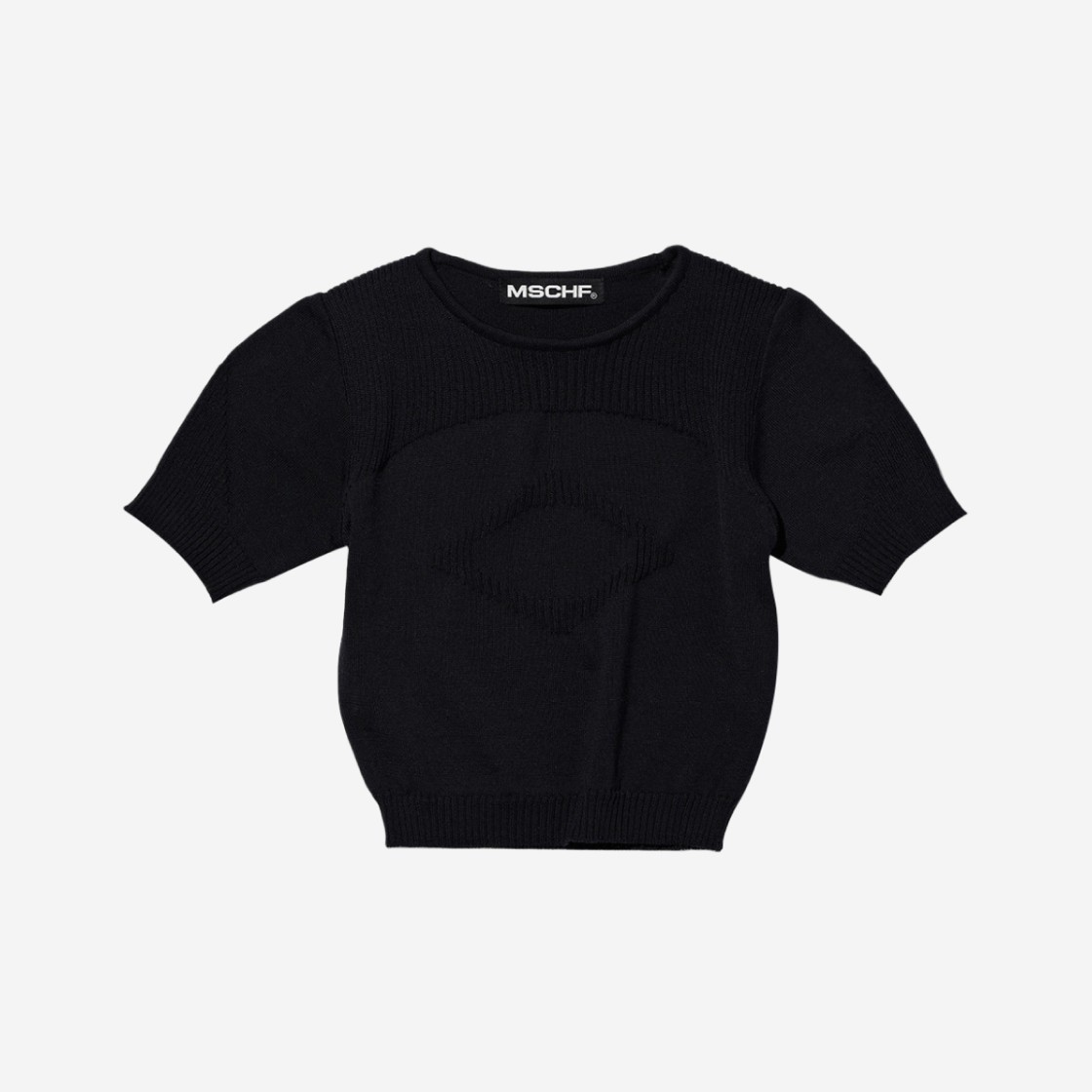 (W) Mischief Rhombus Knit Top Black 상세 이미지 1