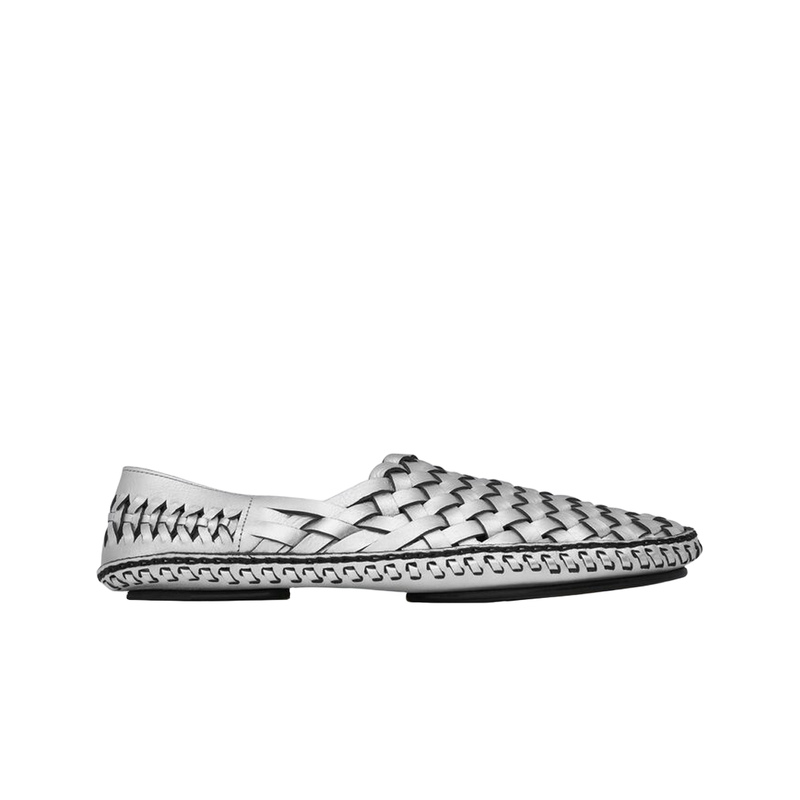 생로랑 네일 슬리퍼 메탈라이즈 레더 아르장(Saint Laurent Neil Slippers in Metallized Leather Argent) - 1