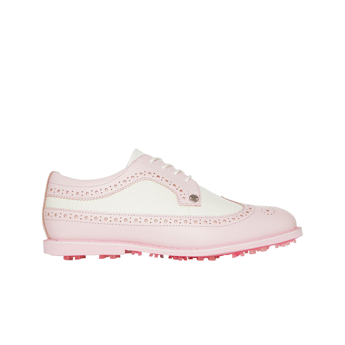 (W) 지포어 갤리밴터 페블 레더 롱윙 골프 슈즈 블러쉬((W) G/Fore Gallivanter Pebble Leather Longwing Golf Shoes Blush)