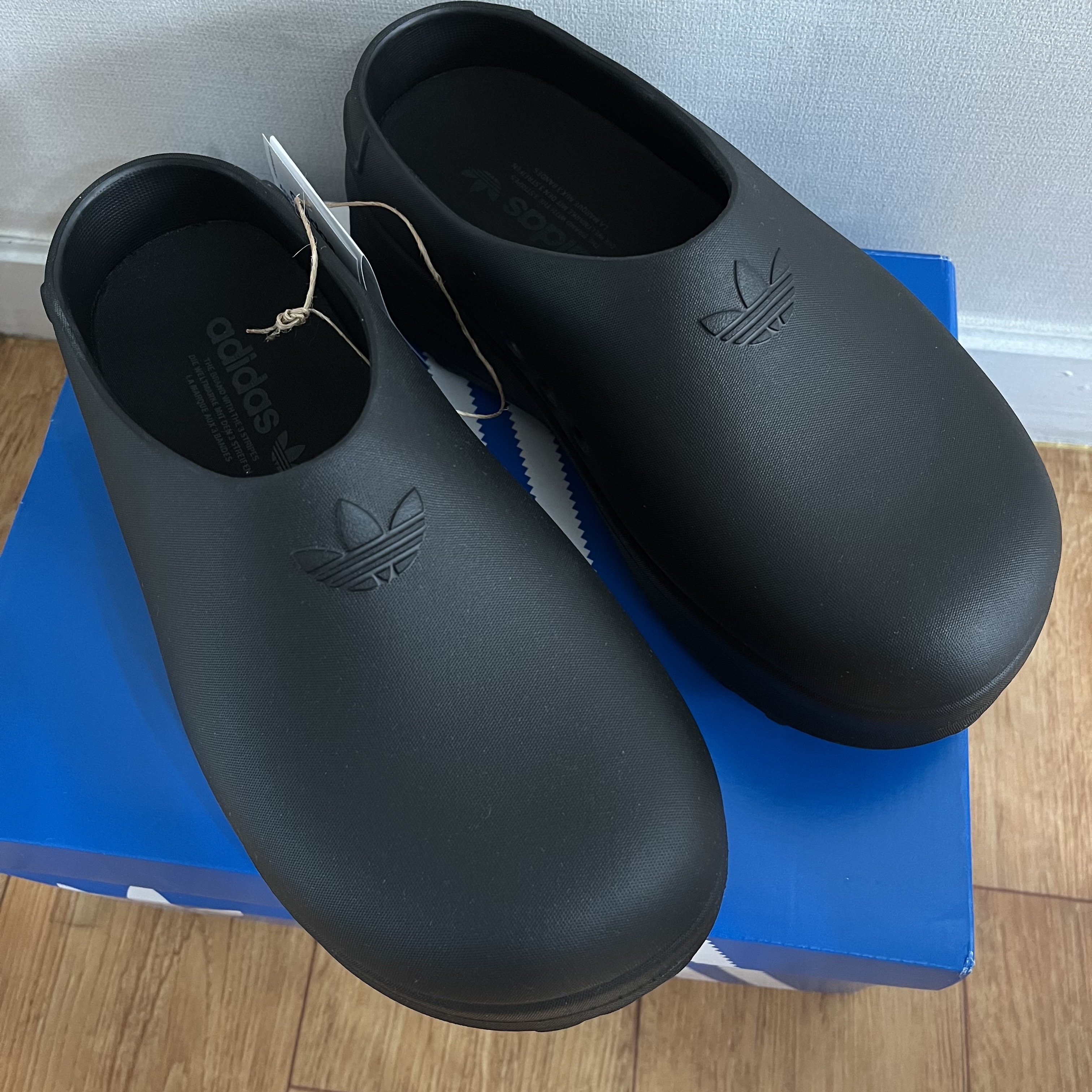 (W) Adidas Adifom Stan Smith Mule Core Black 착용 스타일 - 2