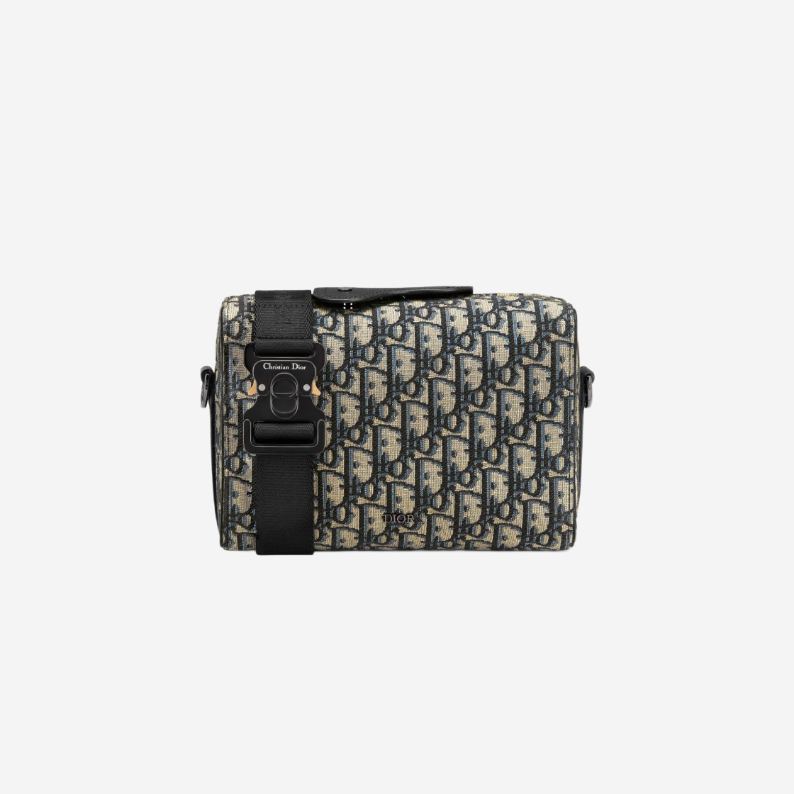 Dior Lingot Pouch Beige Black Dior Oblique Jacquard Black Grained Calfskin 상세 이미지 1