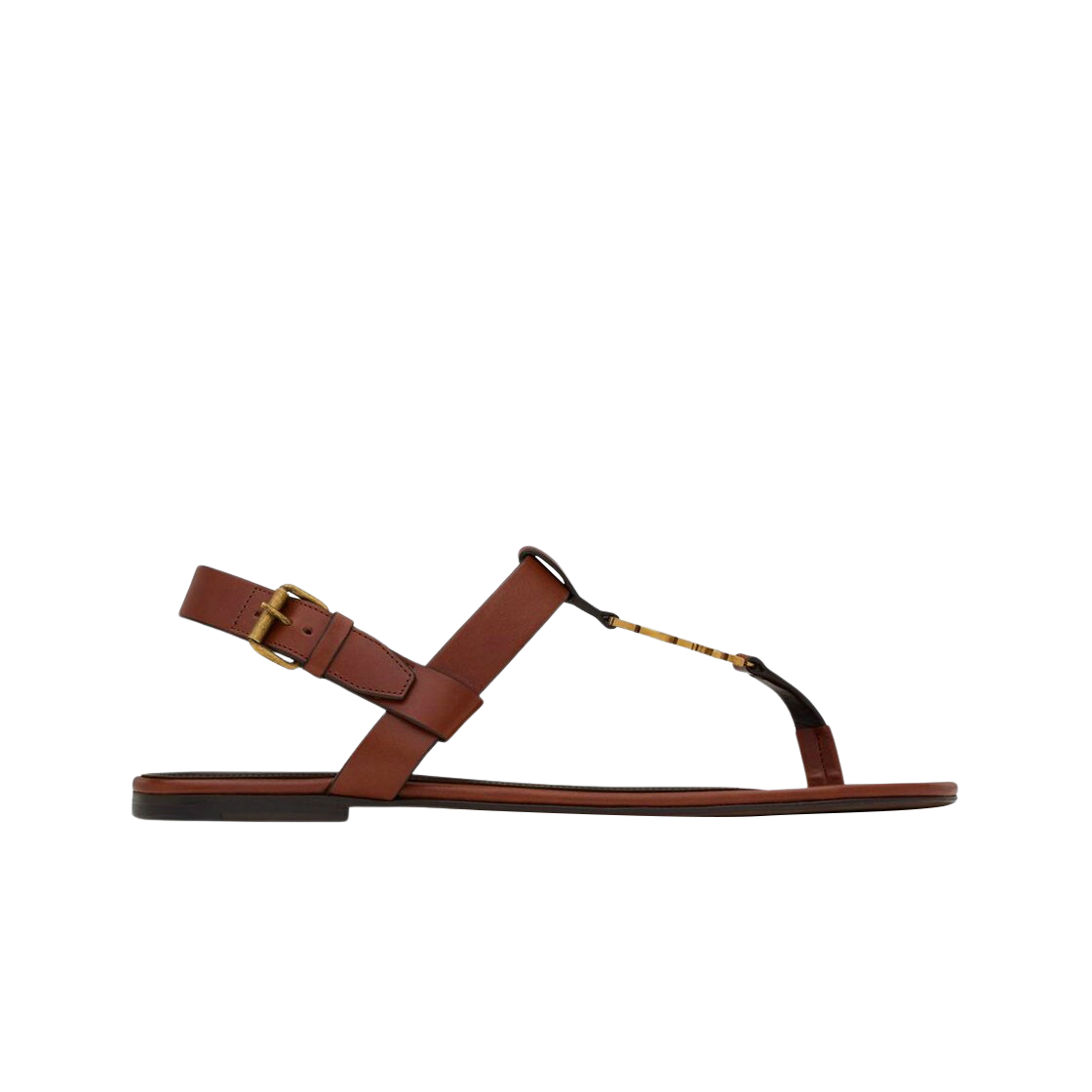 생로랑 카산드라 샌들 스무스 레더 다크 파파야(Saint Laurent Cassandre Sandals in Smooth Leather Dark Papaya) - 1